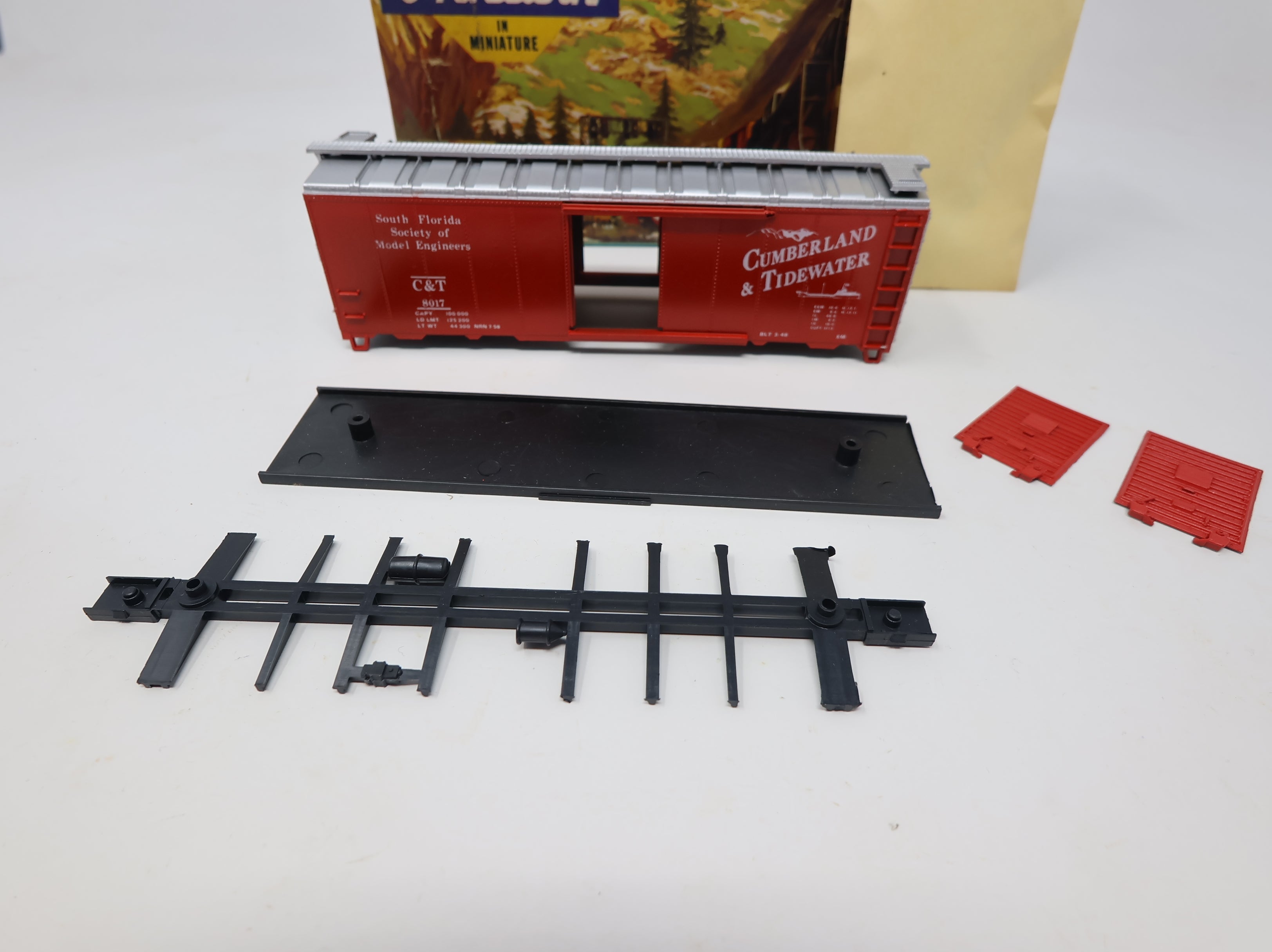 USED Athearn HO Scale 40' Steel Box Car Cumberland & Tidewater C&T #8017 Con-Cor Club Car KIT