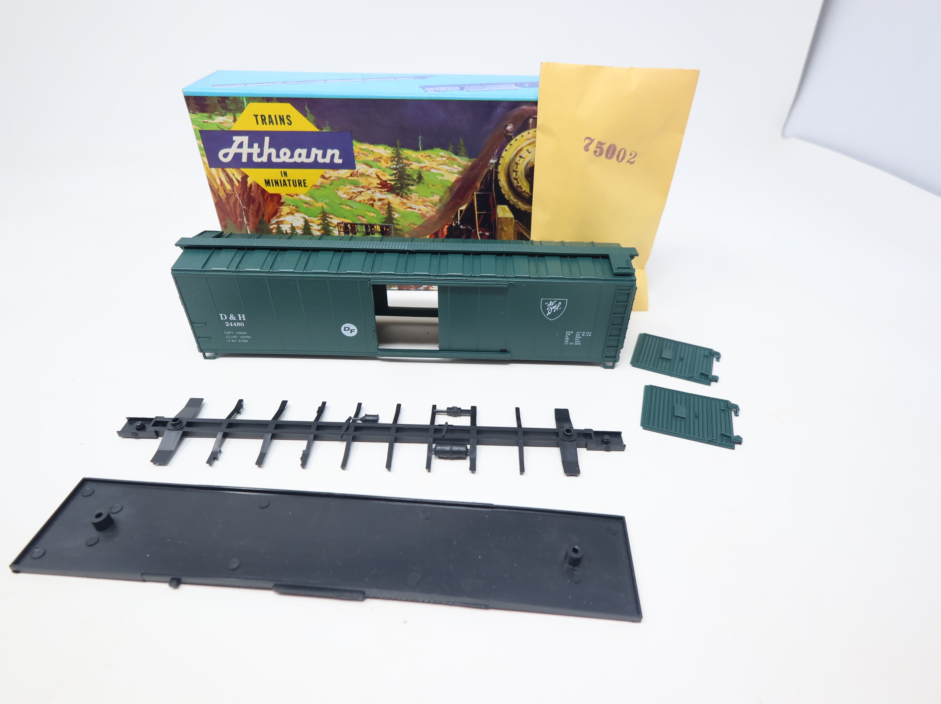 USED Athearn HO Scale 50' Box Car Delaware and Hudson D&H #24480 Custom KIT