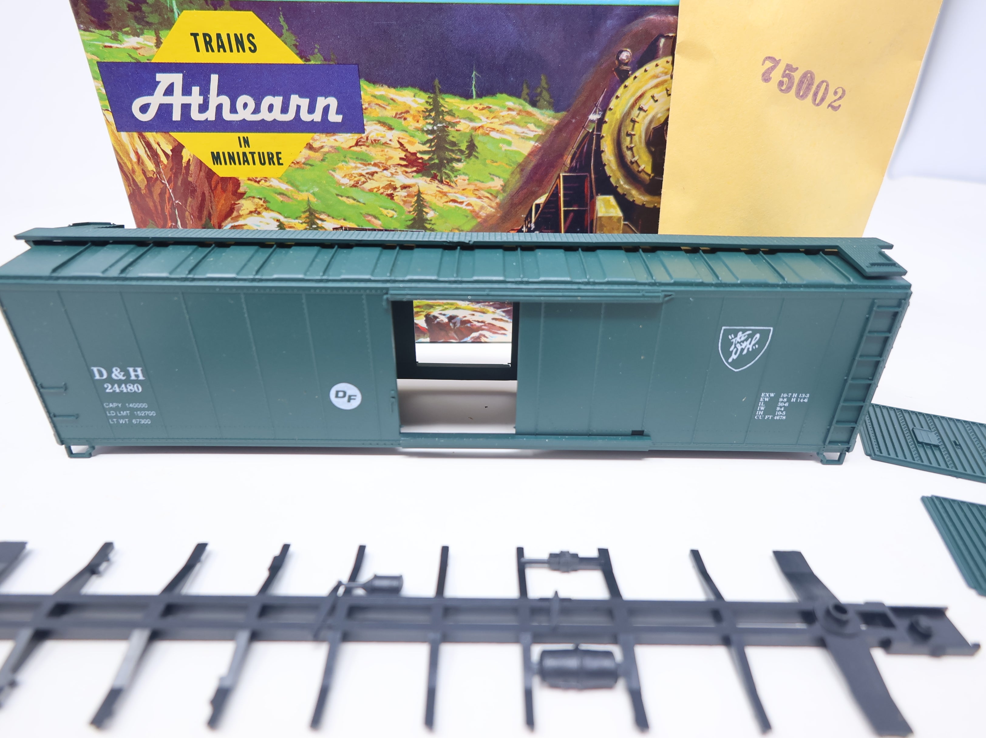 USED Athearn HO Scale 50' Box Car Delaware and Hudson D&H #24480 Custom KIT