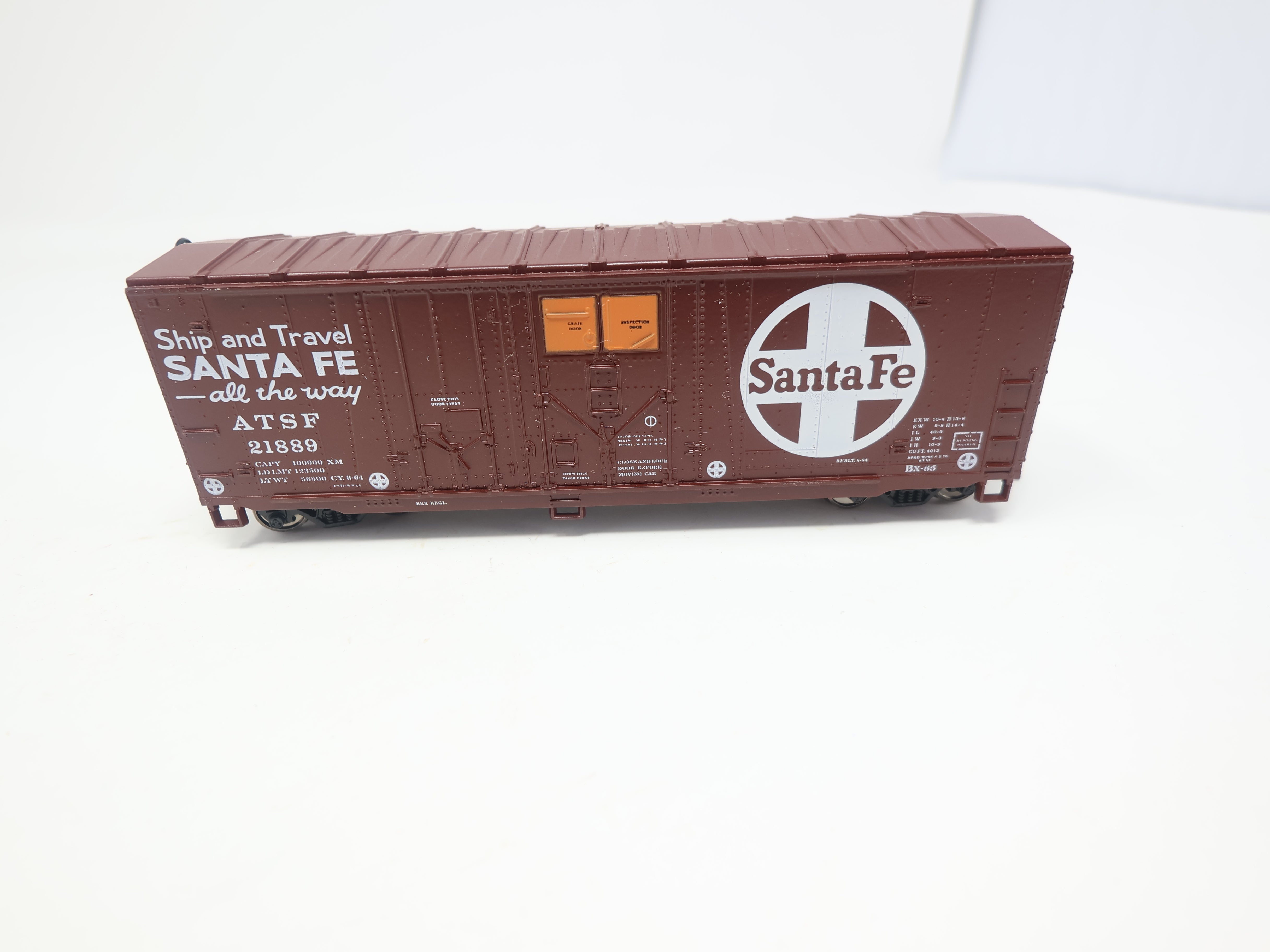 USED Athearn HO Scale, 40' G/L Box Car, Santa Fe ATSF #21889