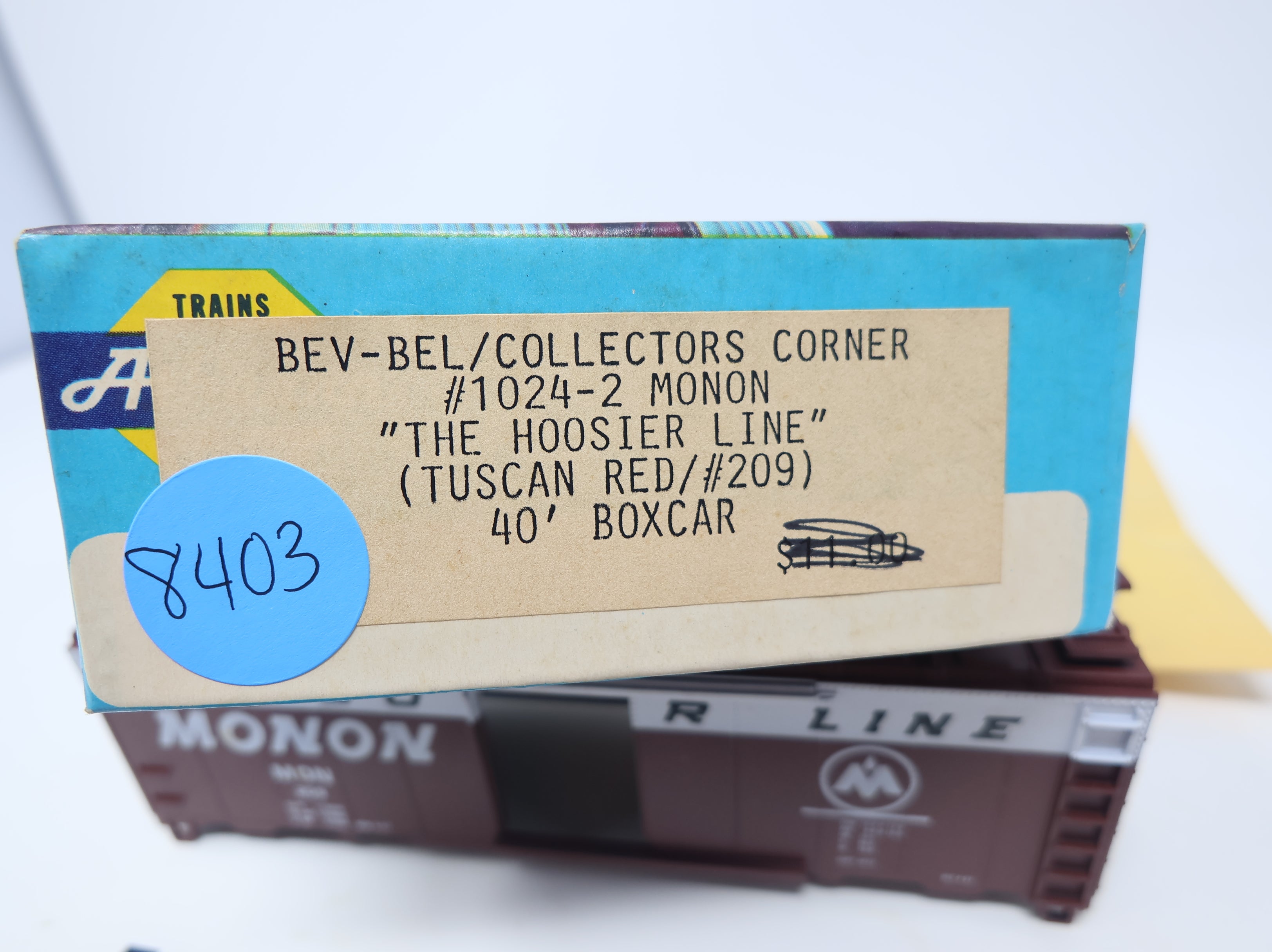 USED Athearn #1024-2 HO Scale 40' Steel Box Car Monon MON #209 Bev-Bel KIT