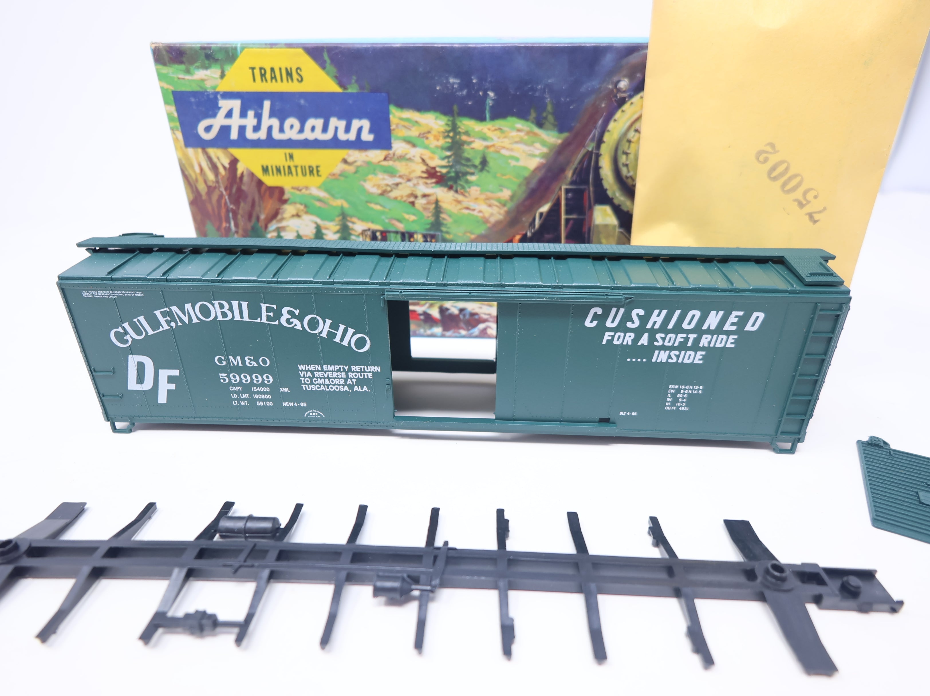 USED Athearn HO Scale 50' Box Car Gulf Mobile & Ohio GM&O #59999 Rail Runner Custom KIT