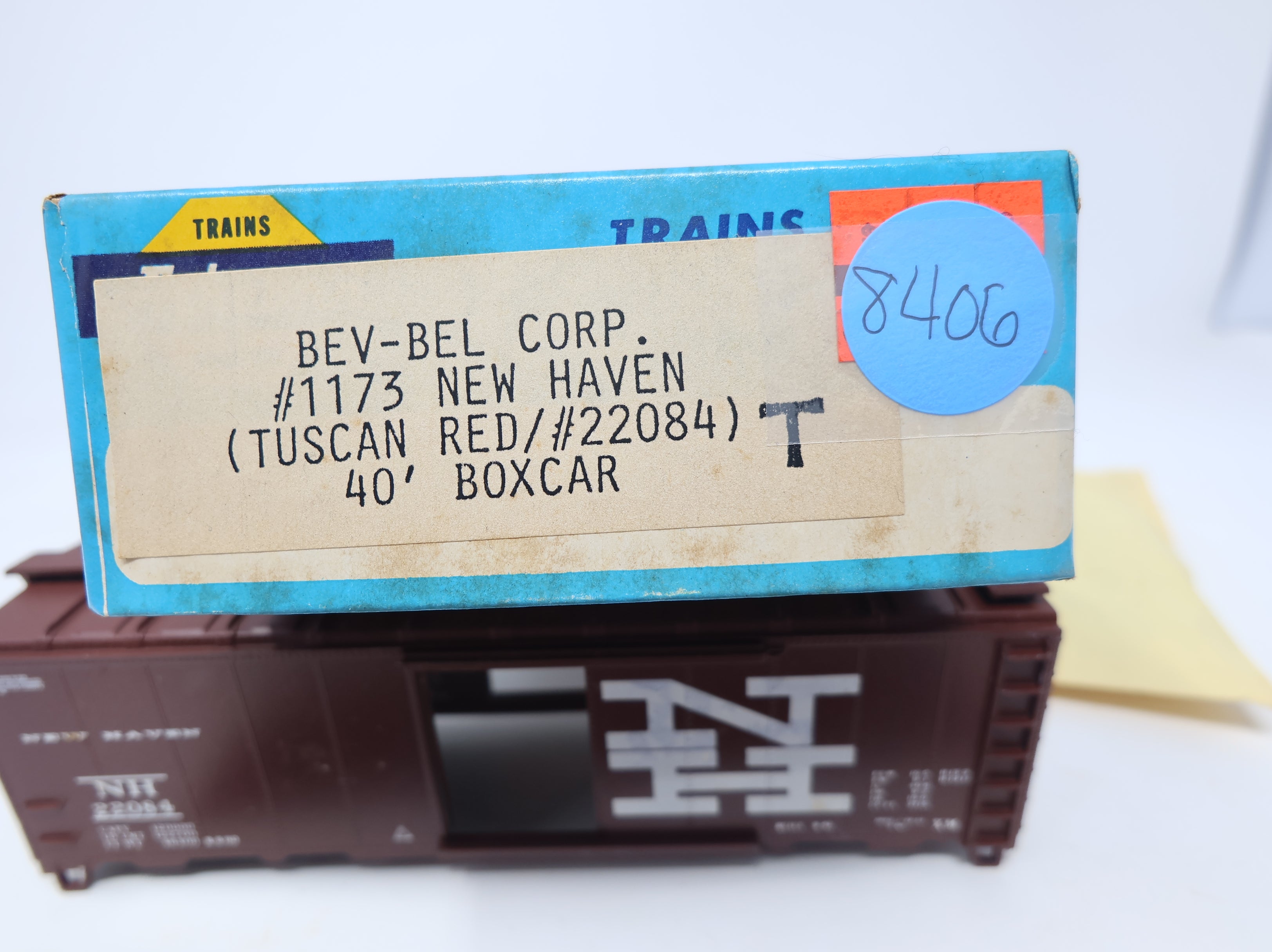 USED Athearn HO Scale 40' Steel Box Car New Haven NH #22084 Bev-Bel KIT