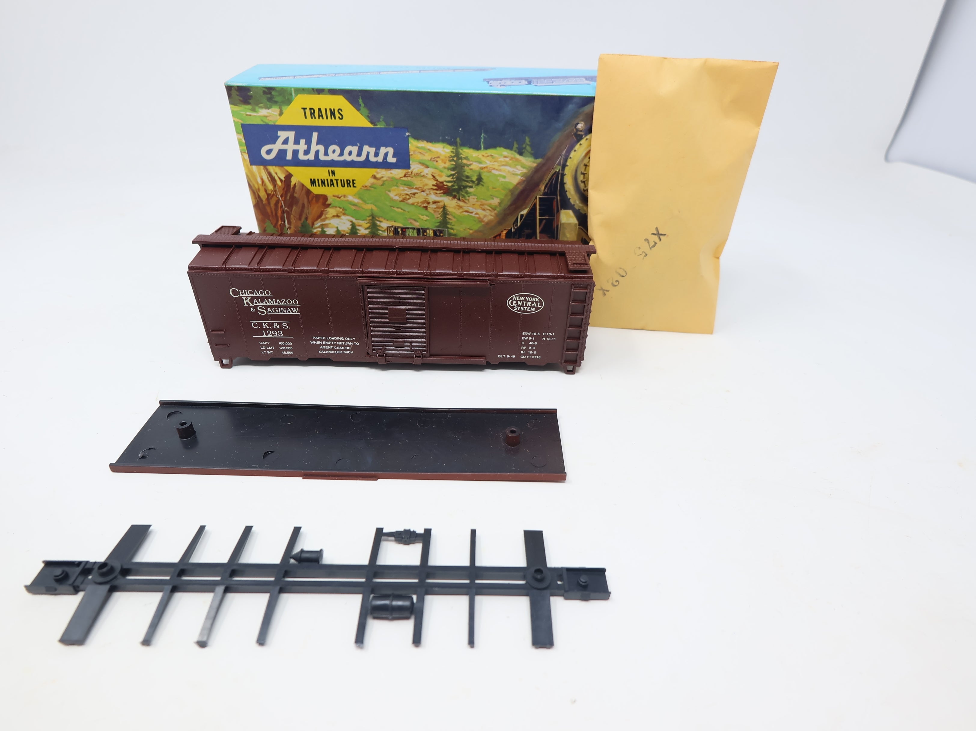 USED Athearn HO Scale 40' Steel Box Car Chicago Kalamazoo & Saginaw CK&S #1293 Cooper & Oshtemo KIT