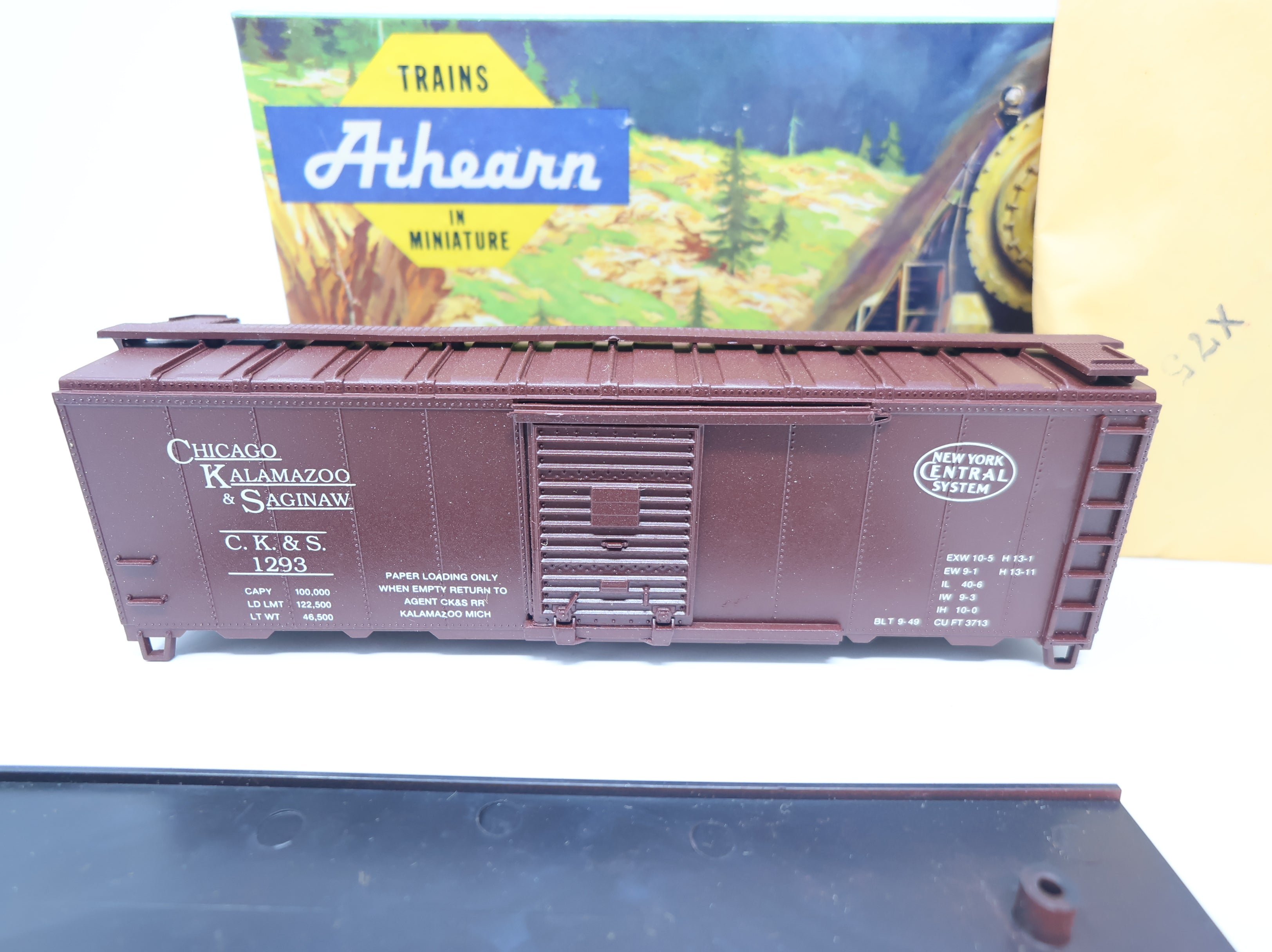 USED Athearn HO Scale 40' Steel Box Car Chicago Kalamazoo & Saginaw CK&S #1293 Cooper & Oshtemo KIT