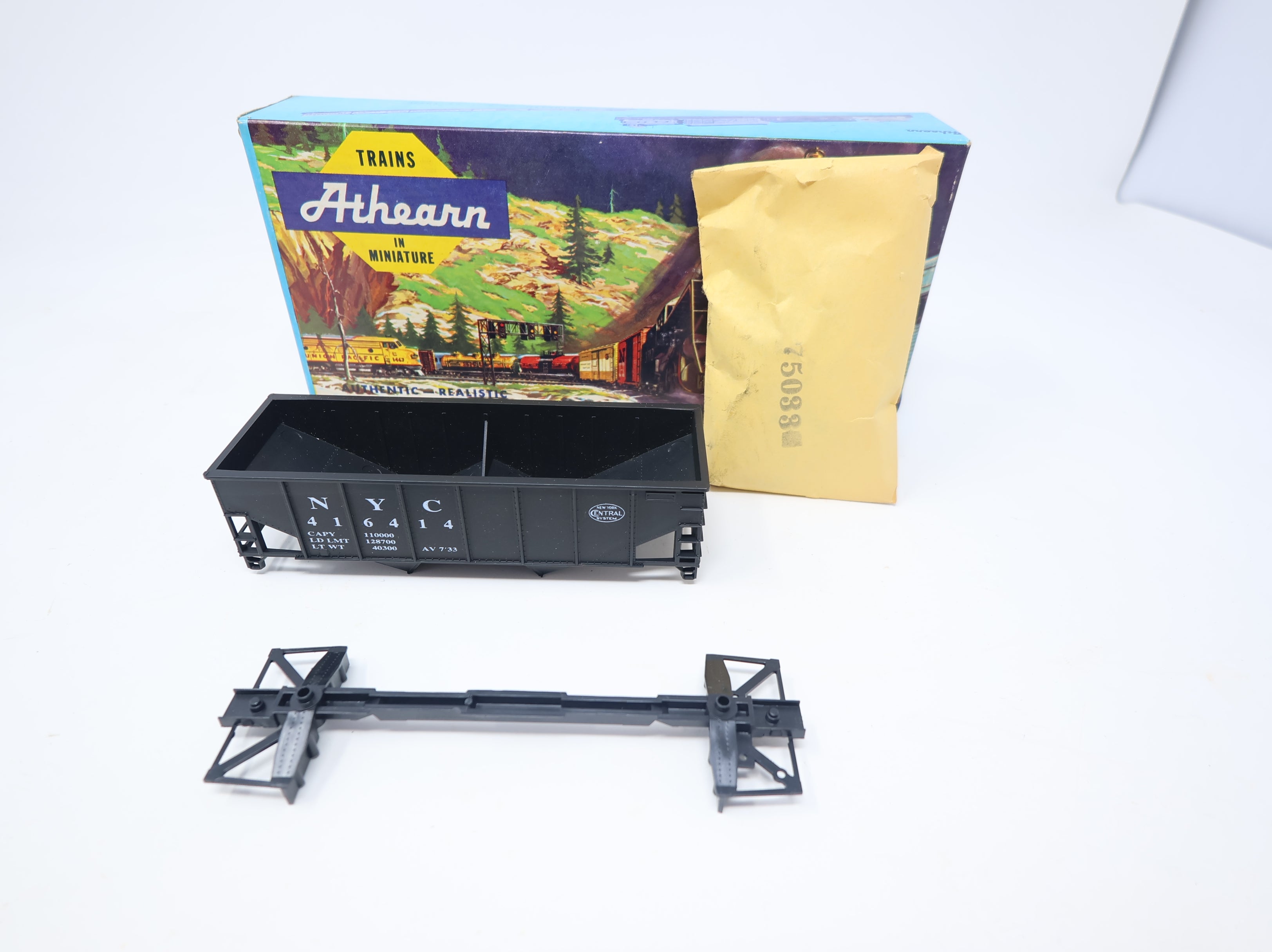 USED Athearn HO Scale 2 Bay Offset Hopper New York Central NYC #416414 Branchline KIT