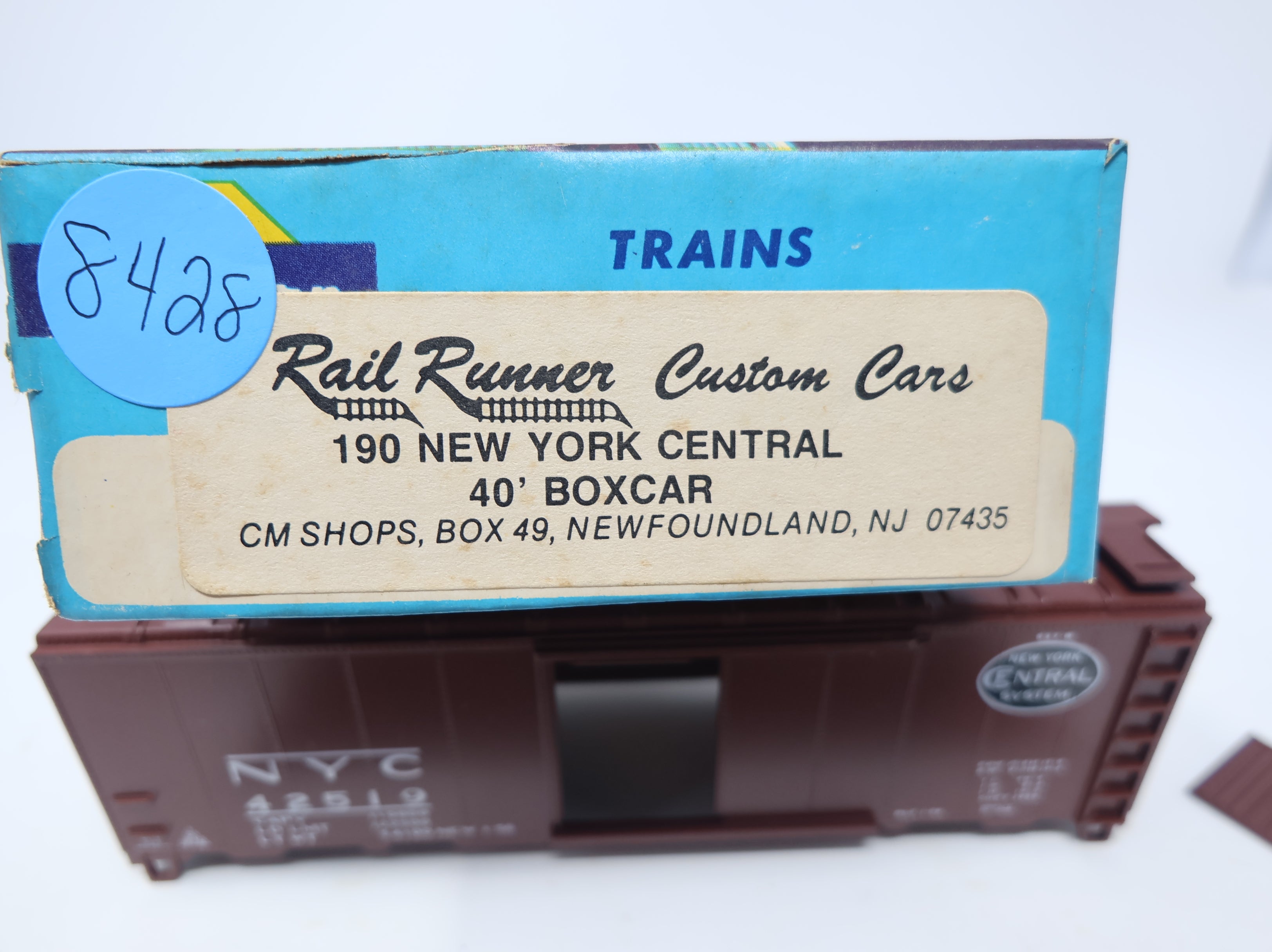 USED Athearn HO Scale 40' Steel Box Car New York Central NYC #42519 Rail Runner KIT