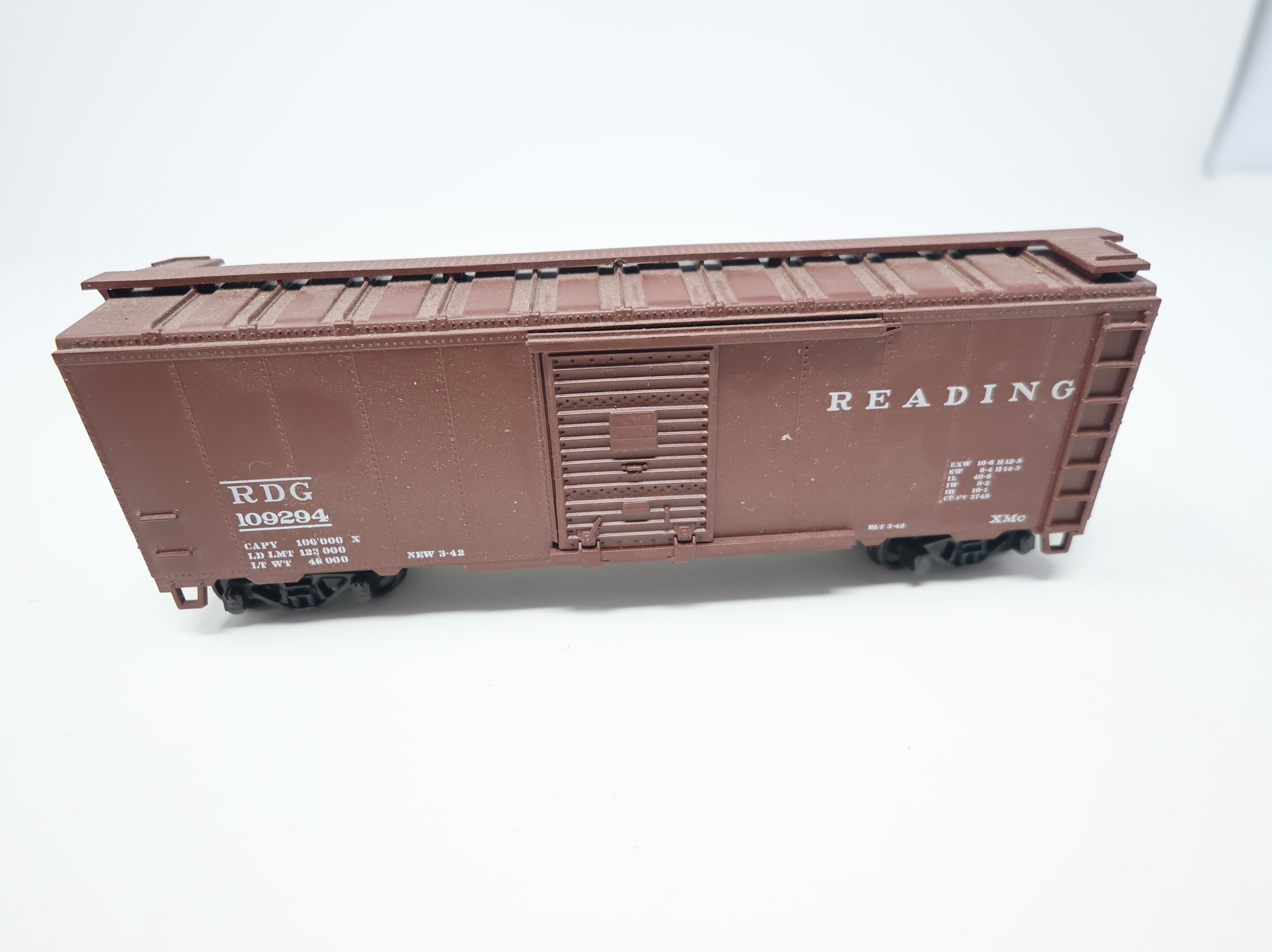 USED Athearn HO Scale 40' Steel Box Car Reading RDG #109294 Decals