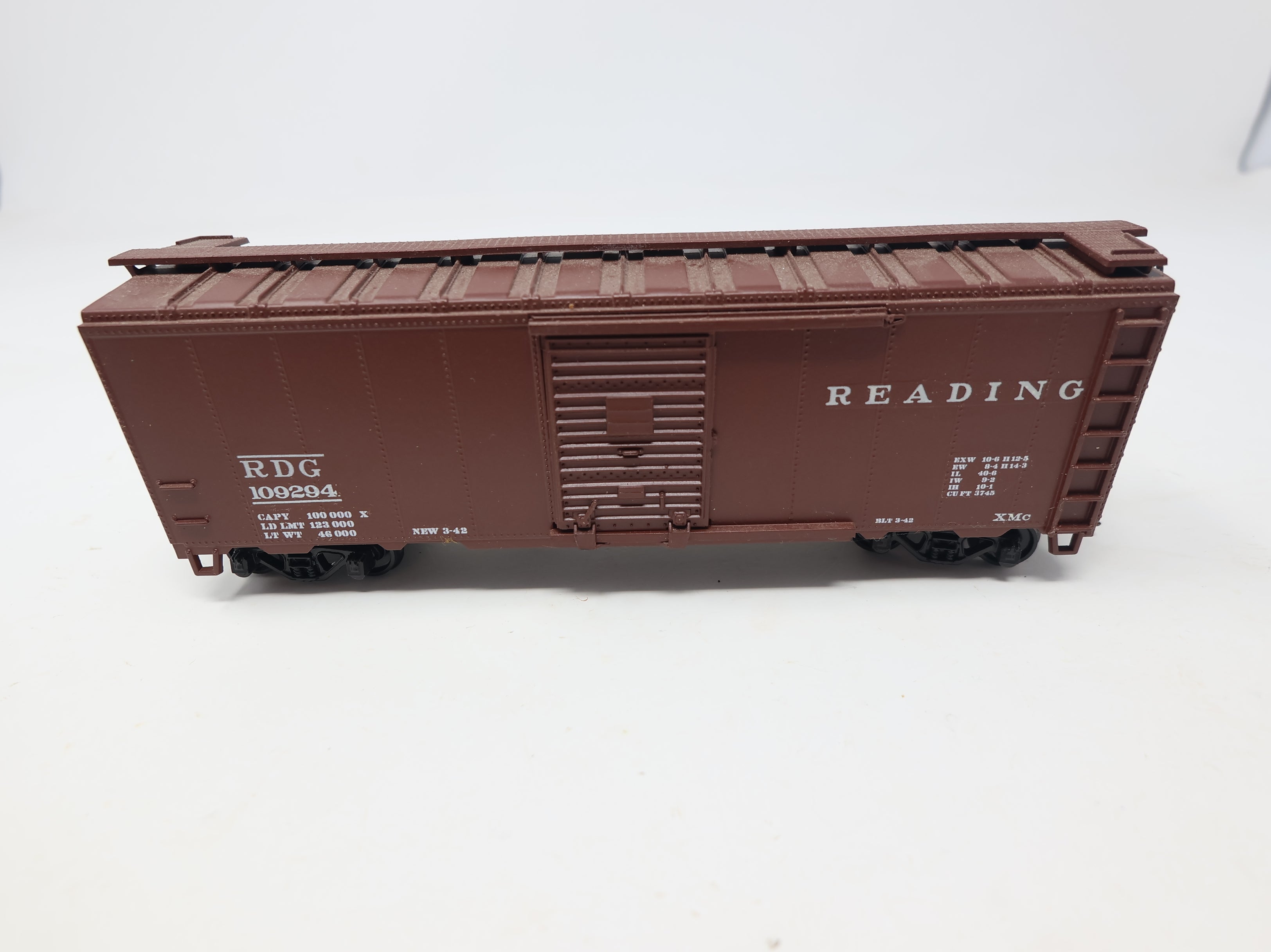 USED Athearn HO Scale 40' Steel Box Car Reading RDG #109294 Decals