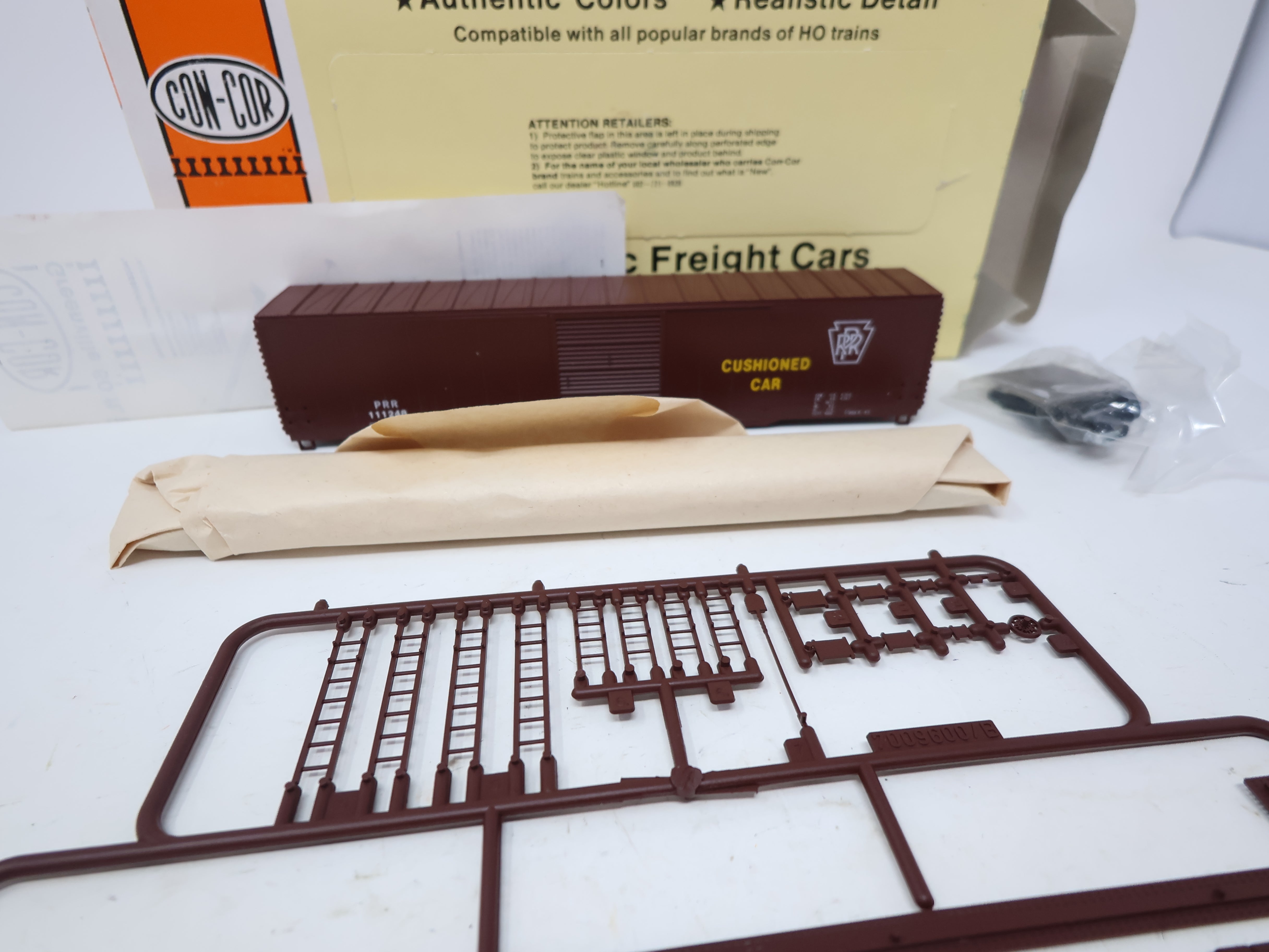 USED Con-Cor #1-551 HO Scale, 60' Single Door Box Car, Pennsylvania PRR #111248, Car7/12 (KIT)