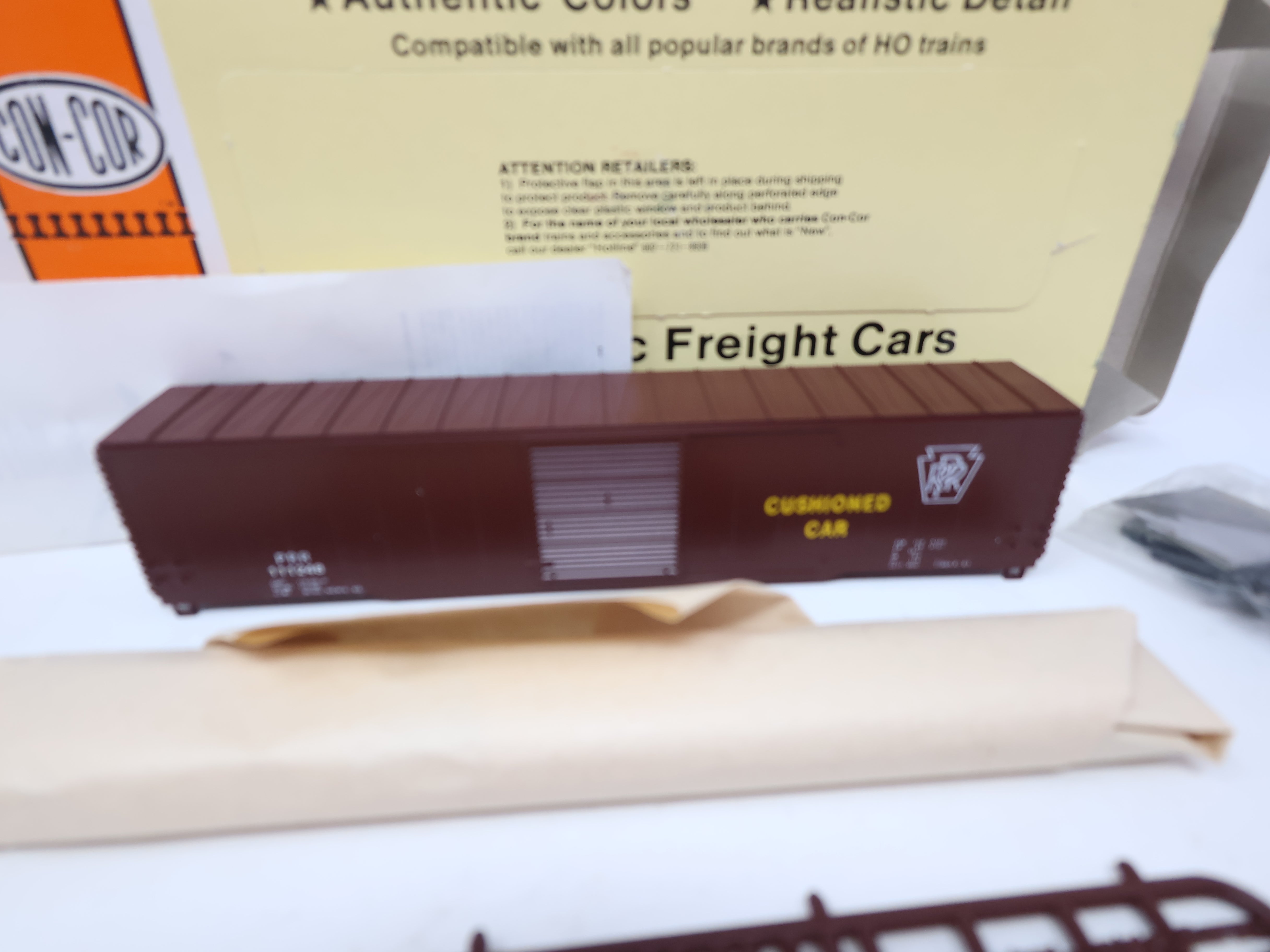 USED Con-Cor #1-551 HO Scale, 60' Single Door Box Car, Pennsylvania PRR #111248, Car7/12 (KIT)