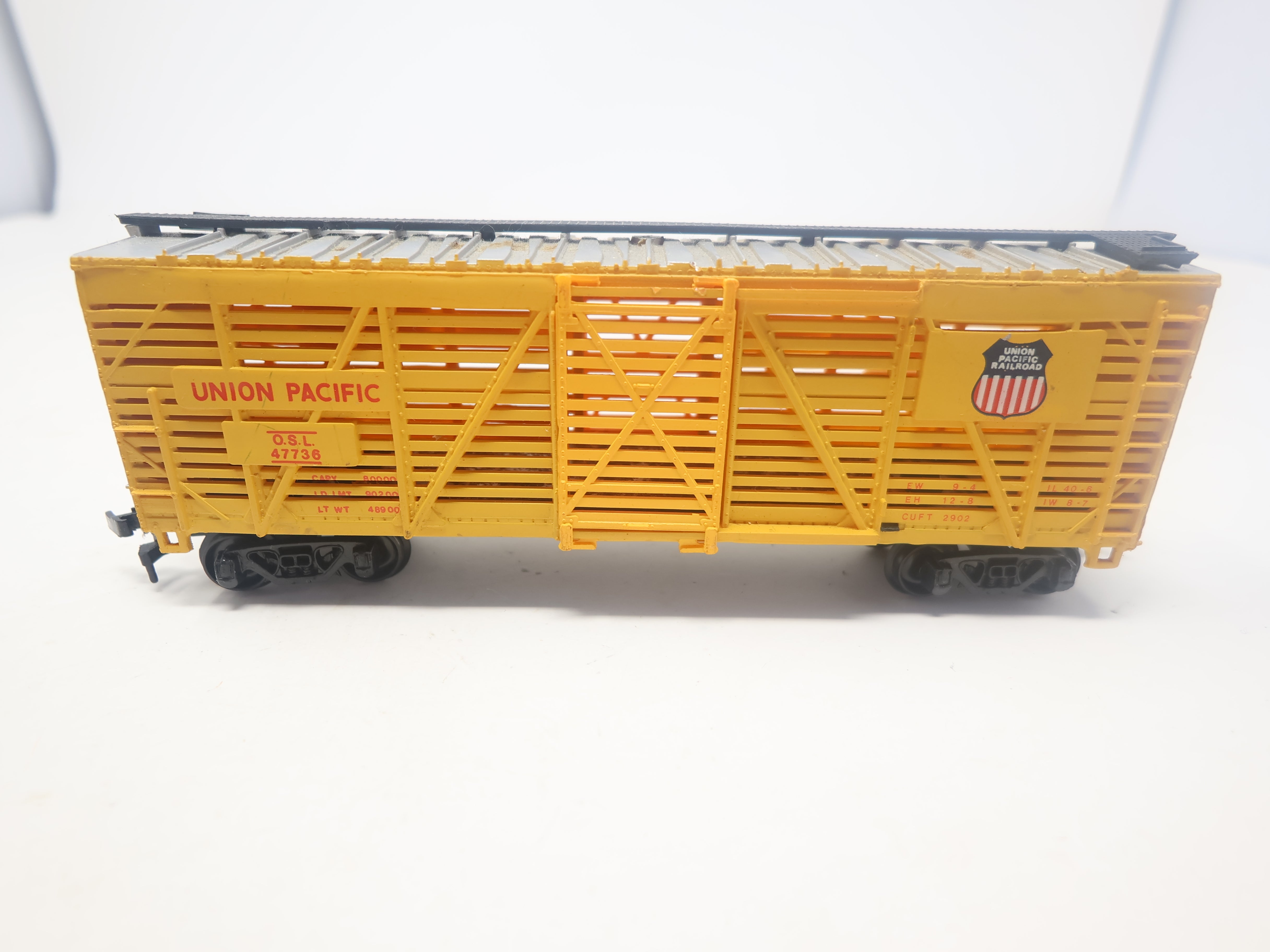 USED Bachmann HO Scale, 40' Stock Car, Union Pacific OSL #47736