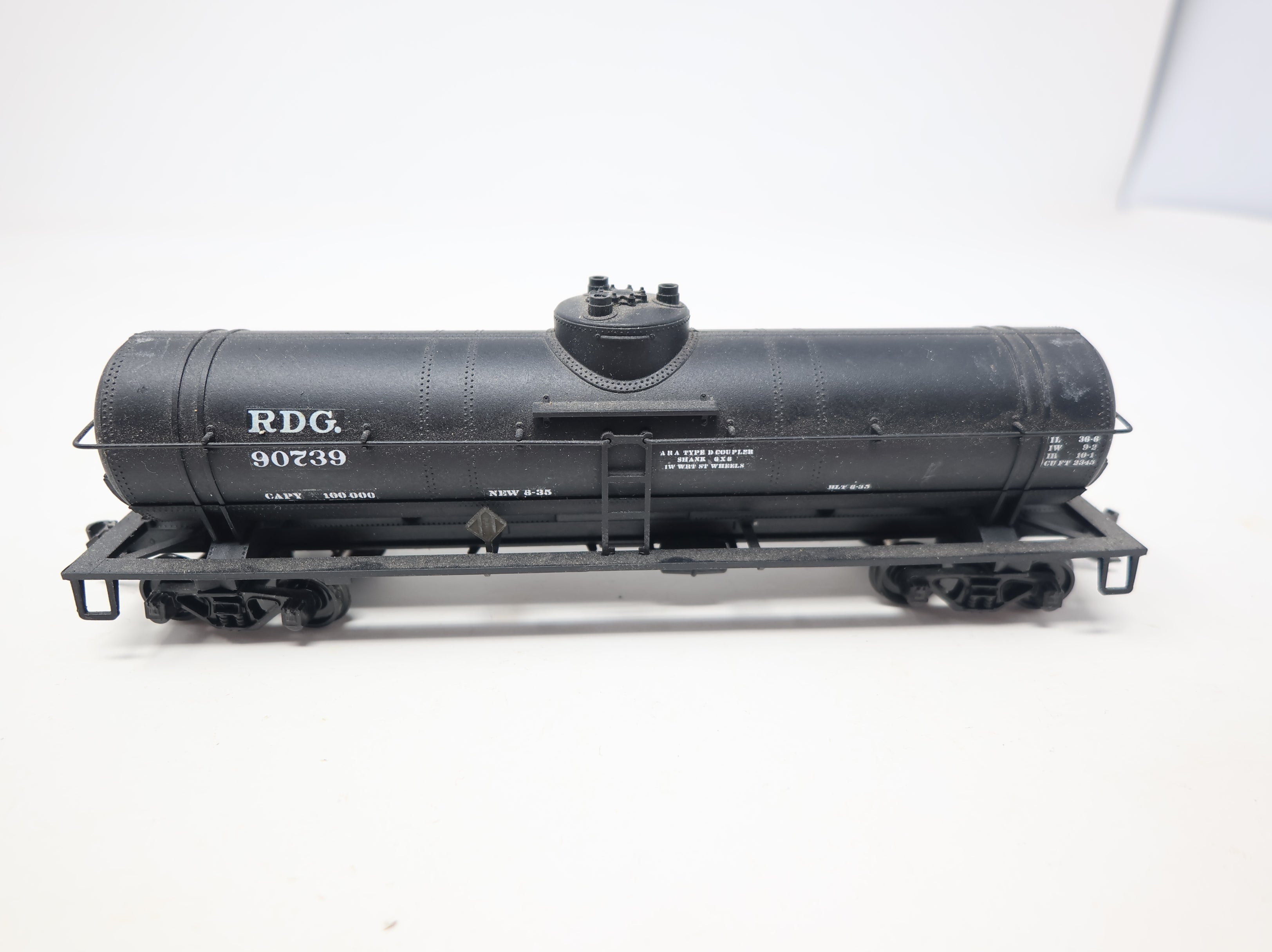 USED Athearn HO Scale Single Dome Tank Car Reading RDG #90739 Decal