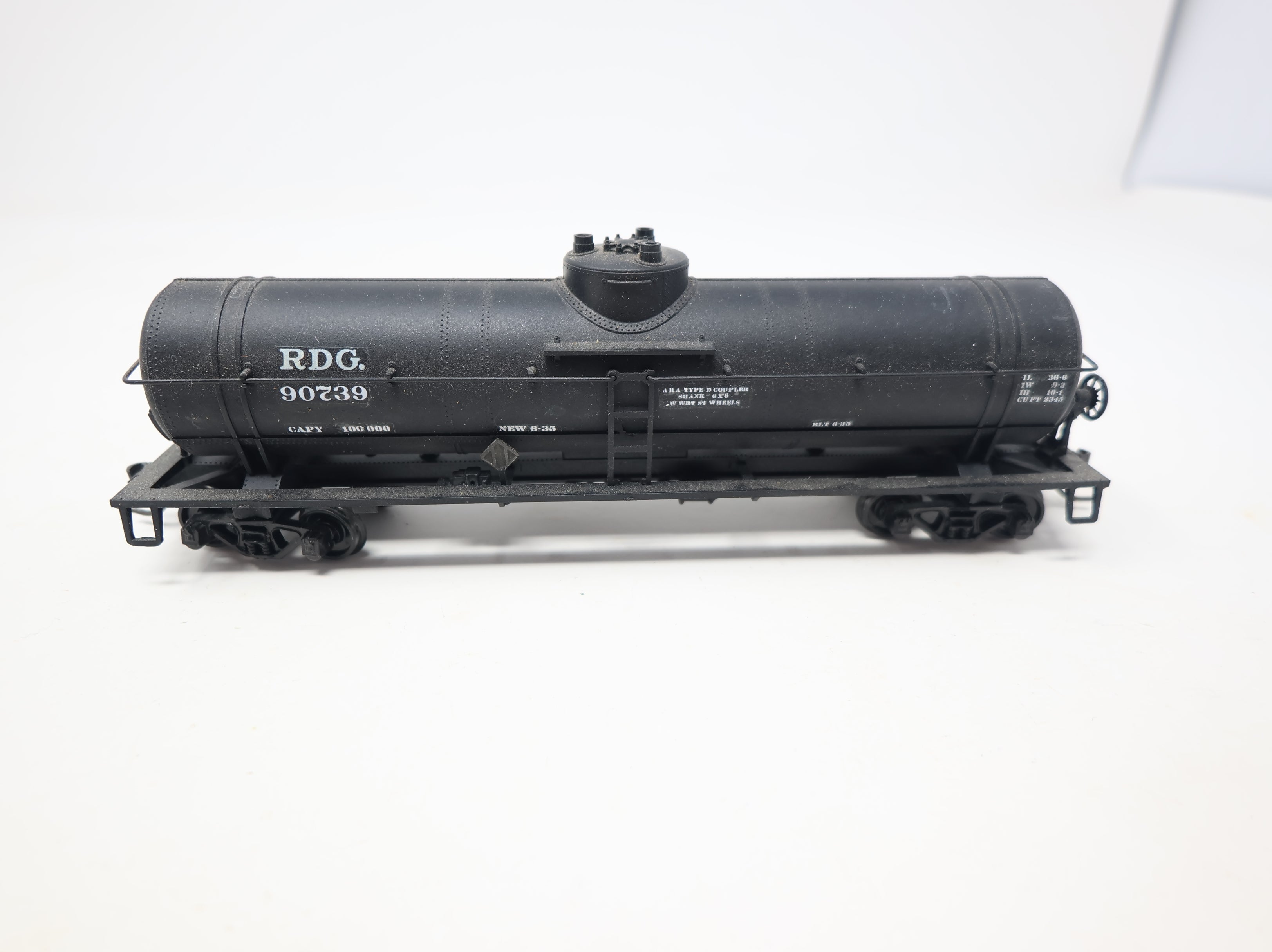 USED Athearn HO Scale Single Dome Tank Car Reading RDG #90739 Decal