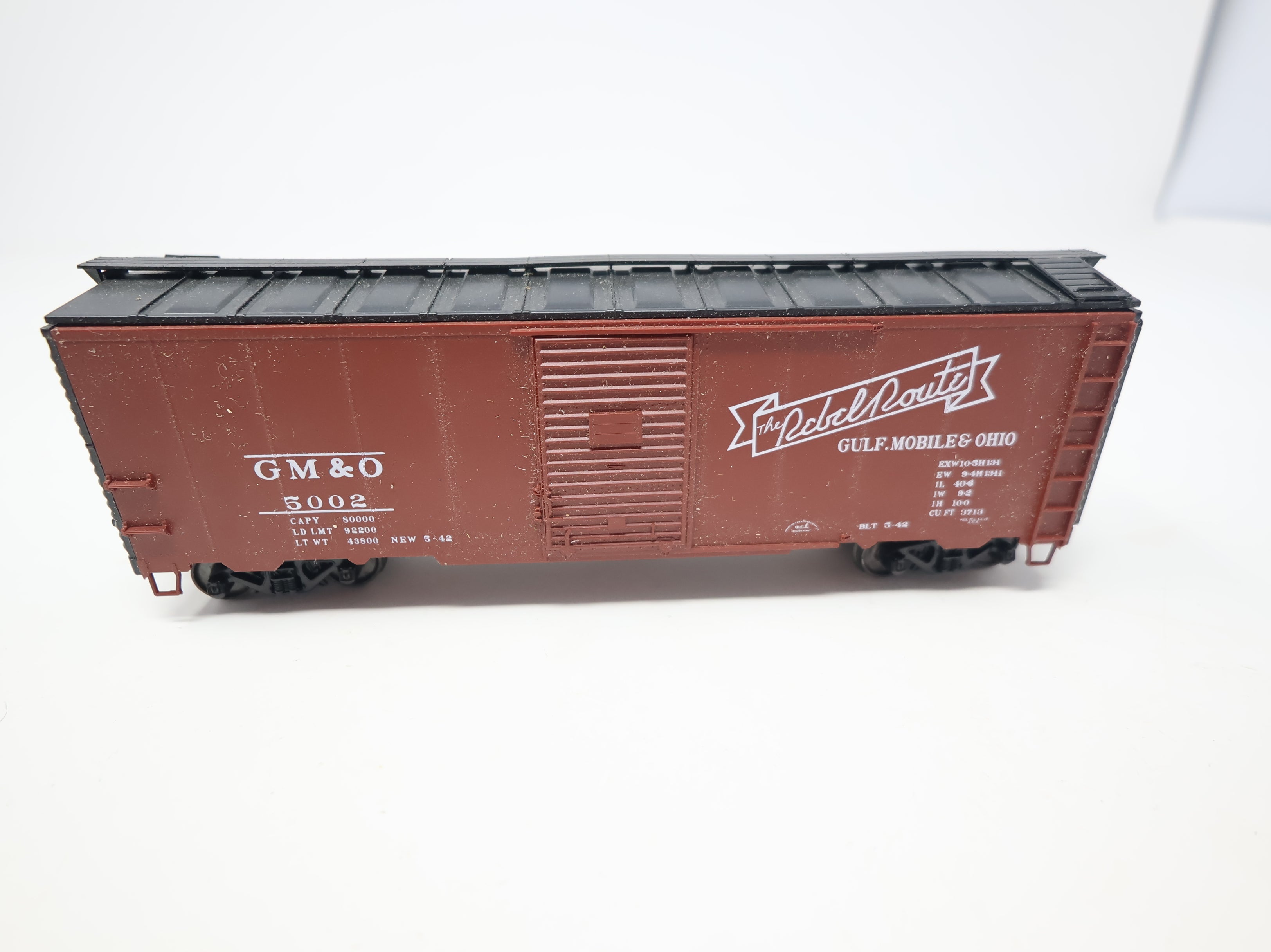 USED Branchline HO Scale 40' Steel Box Car Gulf Mobile & Ohio GM&O #5002