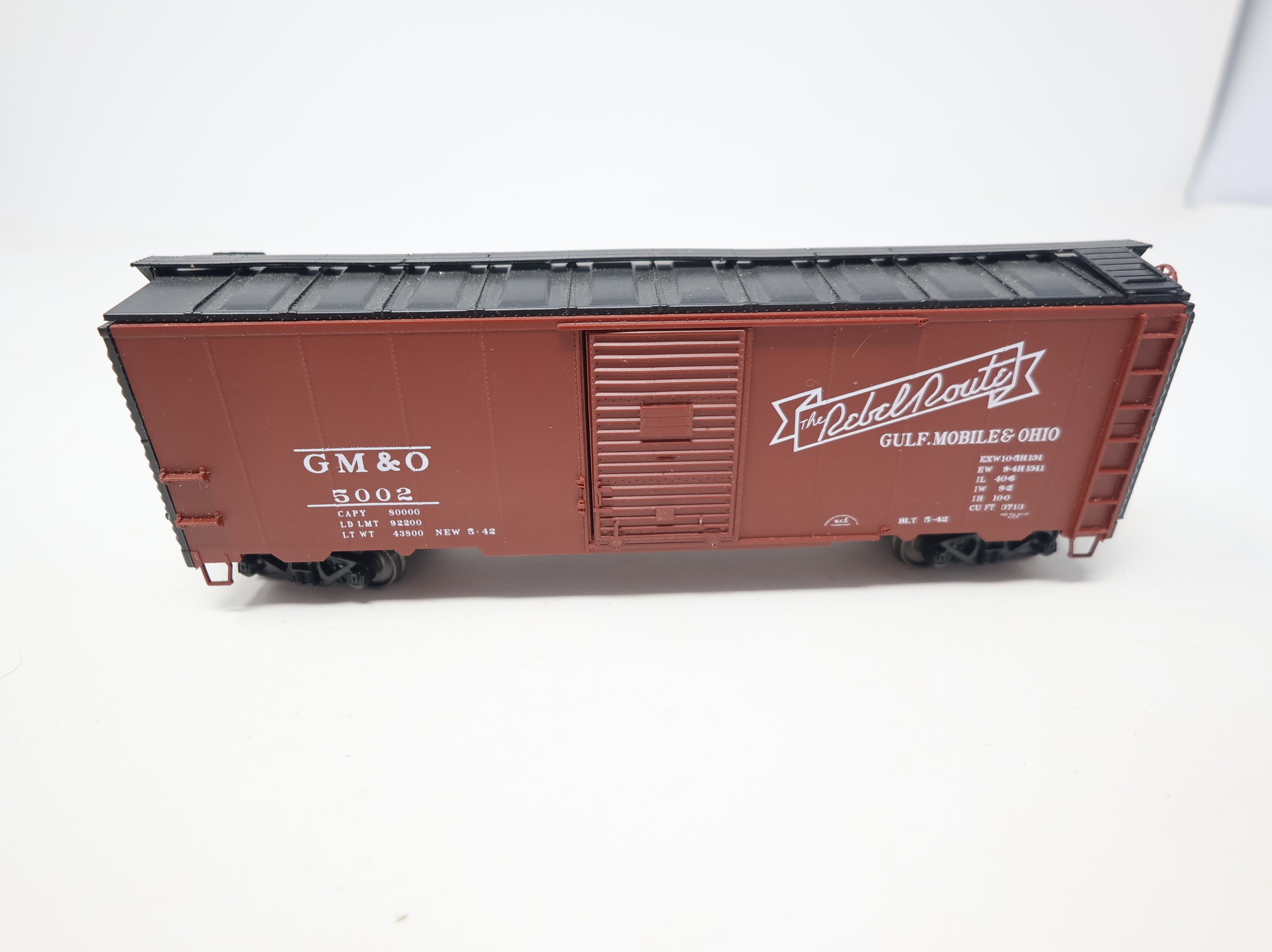 USED Branchline HO Scale 40' Steel Box Car Gulf Mobile & Ohio GM&O #5002