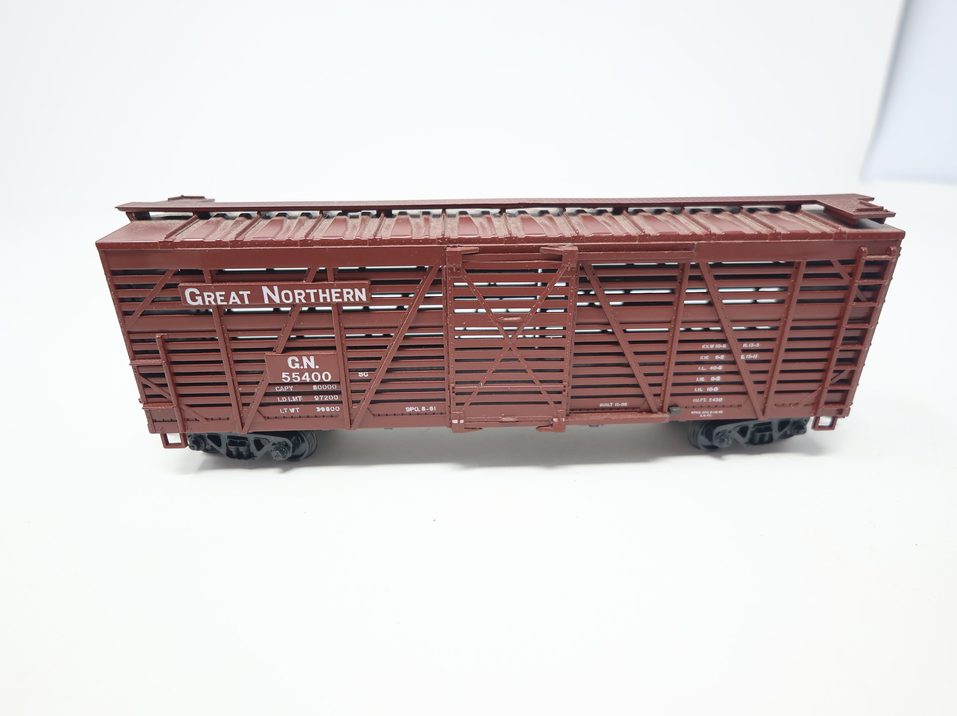 USED Athearn HO Scale 40' Cattle Stock Car Great Northern GN #55400