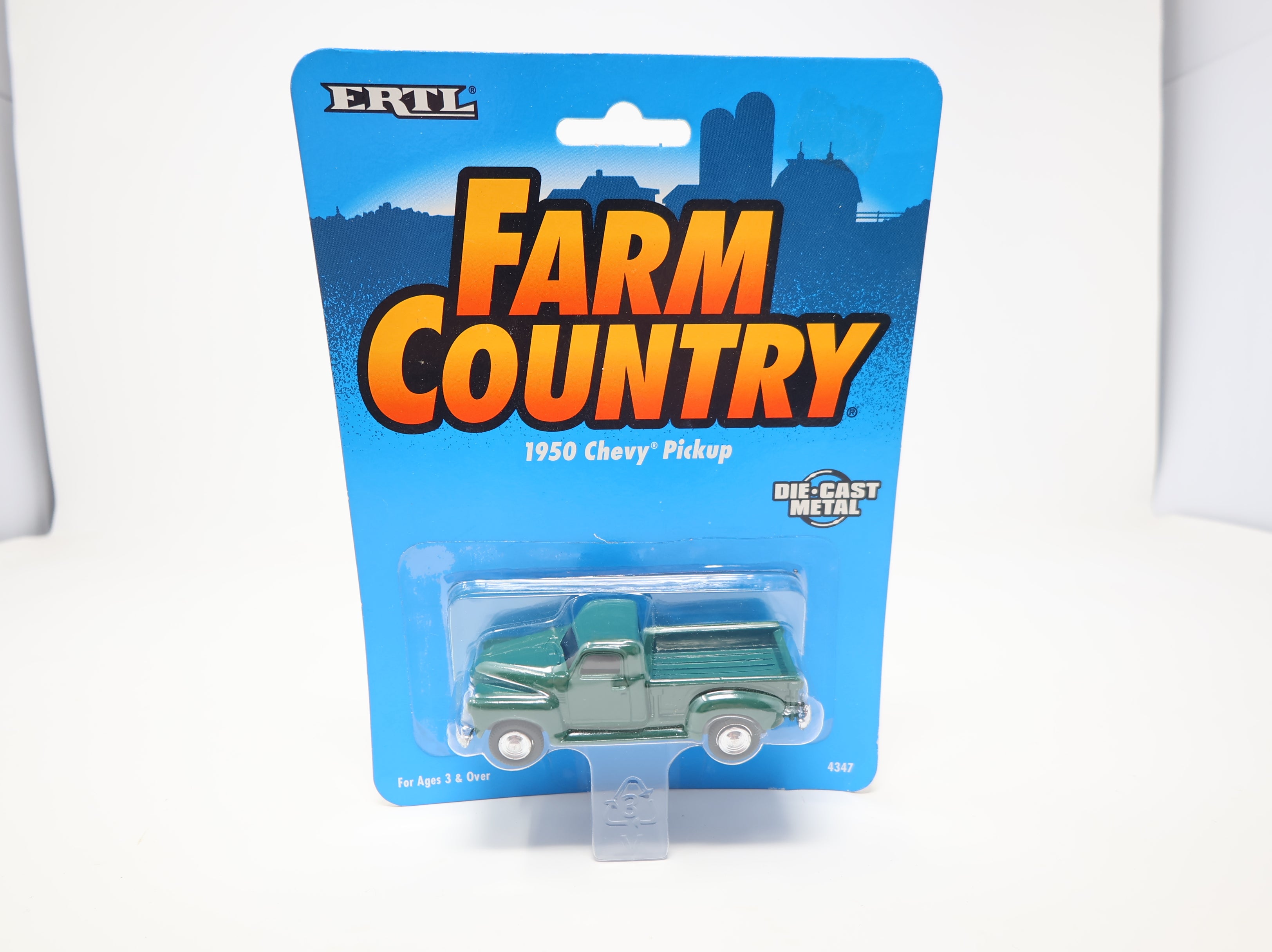 USED ERTL 4347 1/64 1950 Chevy Pickup Truck Green Diecast Metal (Sealed) Farm Country