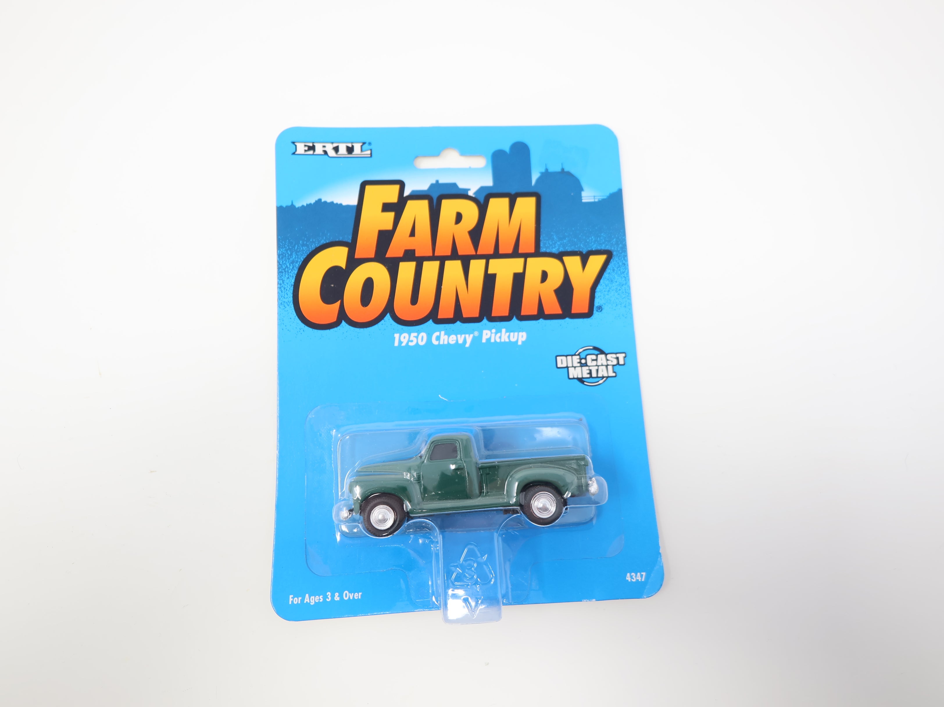 USED ERTL 4347 1/64 1950 Chevy Pickup Truck Green Diecast Metal (Sealed) Farm Country