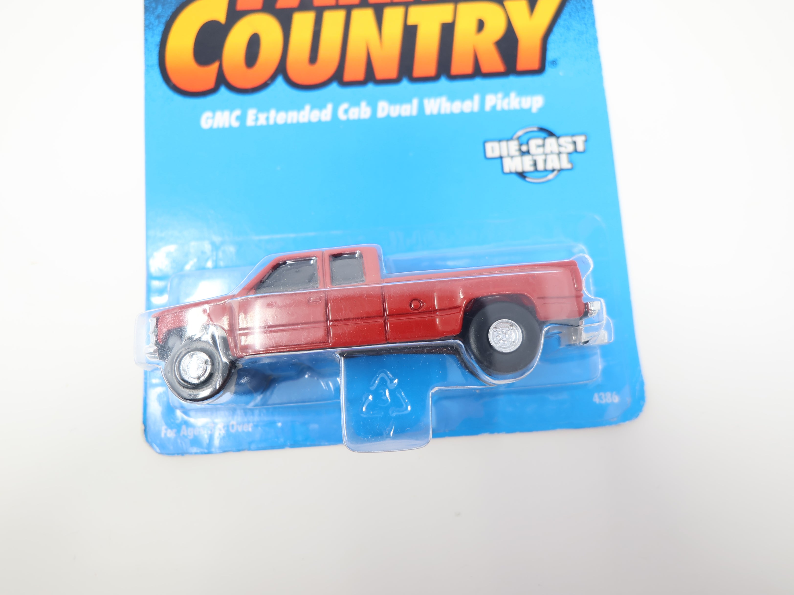 USED ERTL 4386 1/64 GMC Extended Cab Dual Wheel Pickup Truck Red Diecast Metal (Sealed) Farm Country