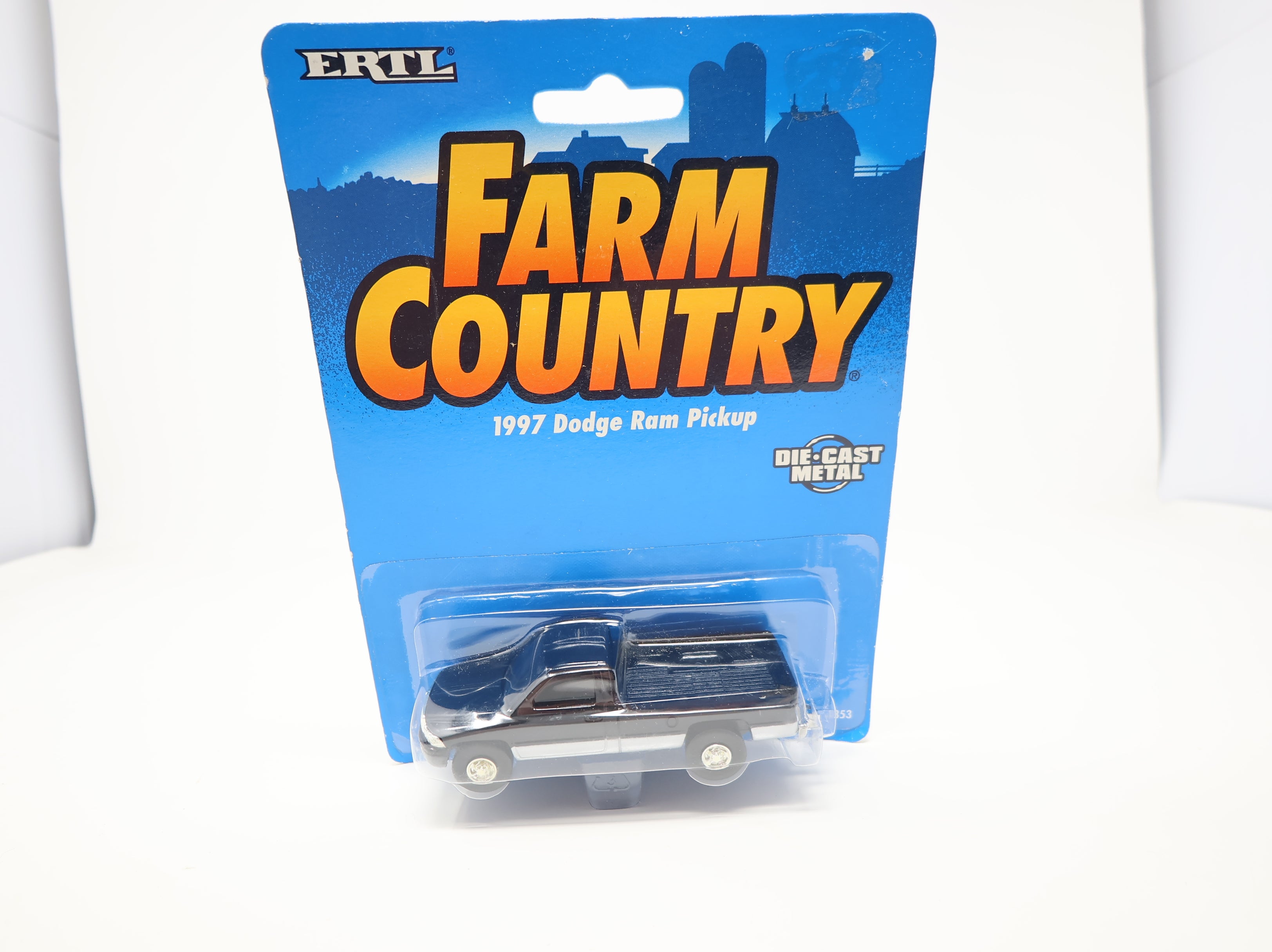 USED ERTL 4353 1/64 1997 Dodge Ram Pickup Truck Black Diecast Metal (Sealed) Farm Country