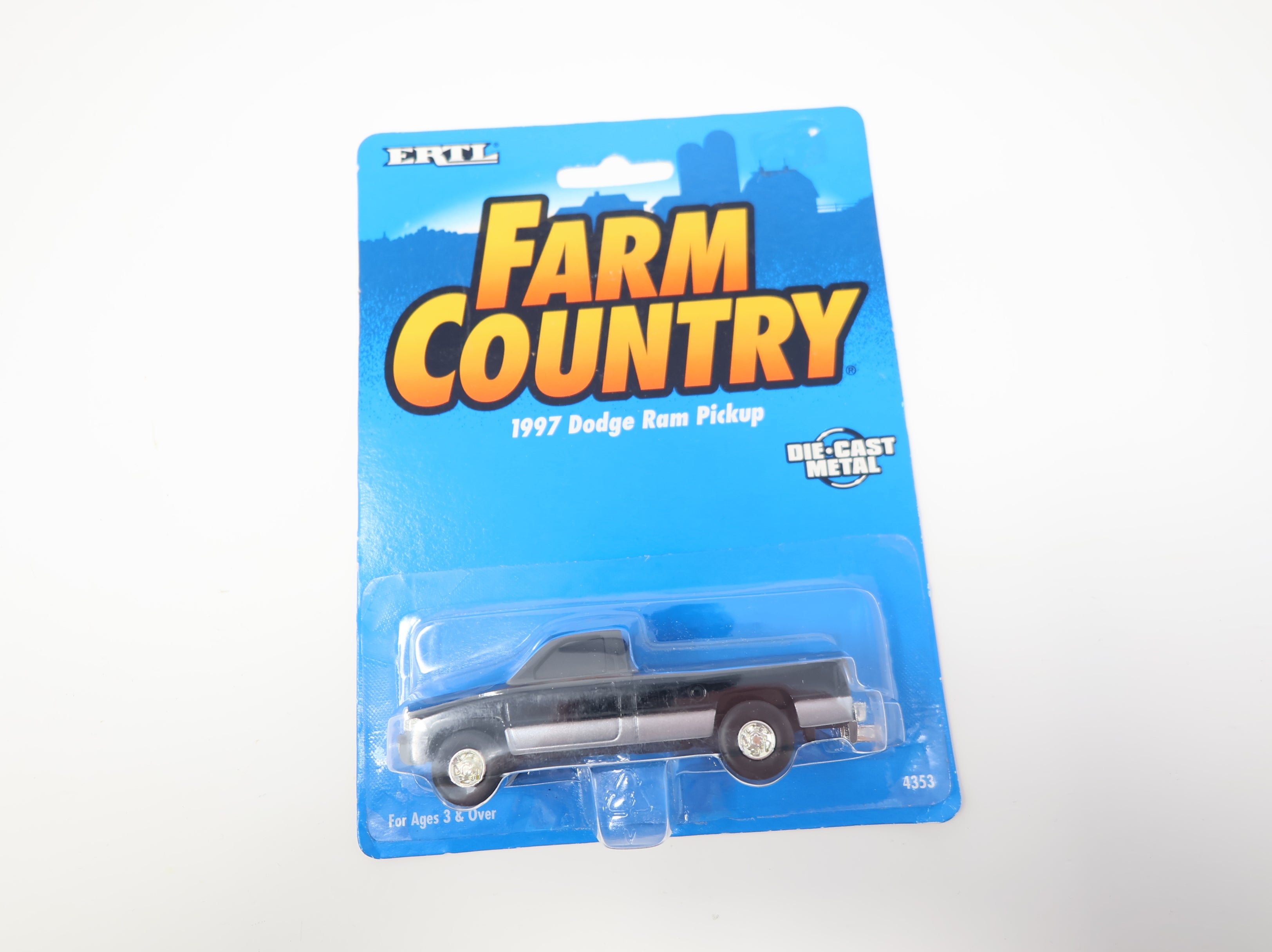 USED ERTL 4353 1/64 1997 Dodge Ram Pickup Truck Black Diecast Metal (Sealed) Farm Country