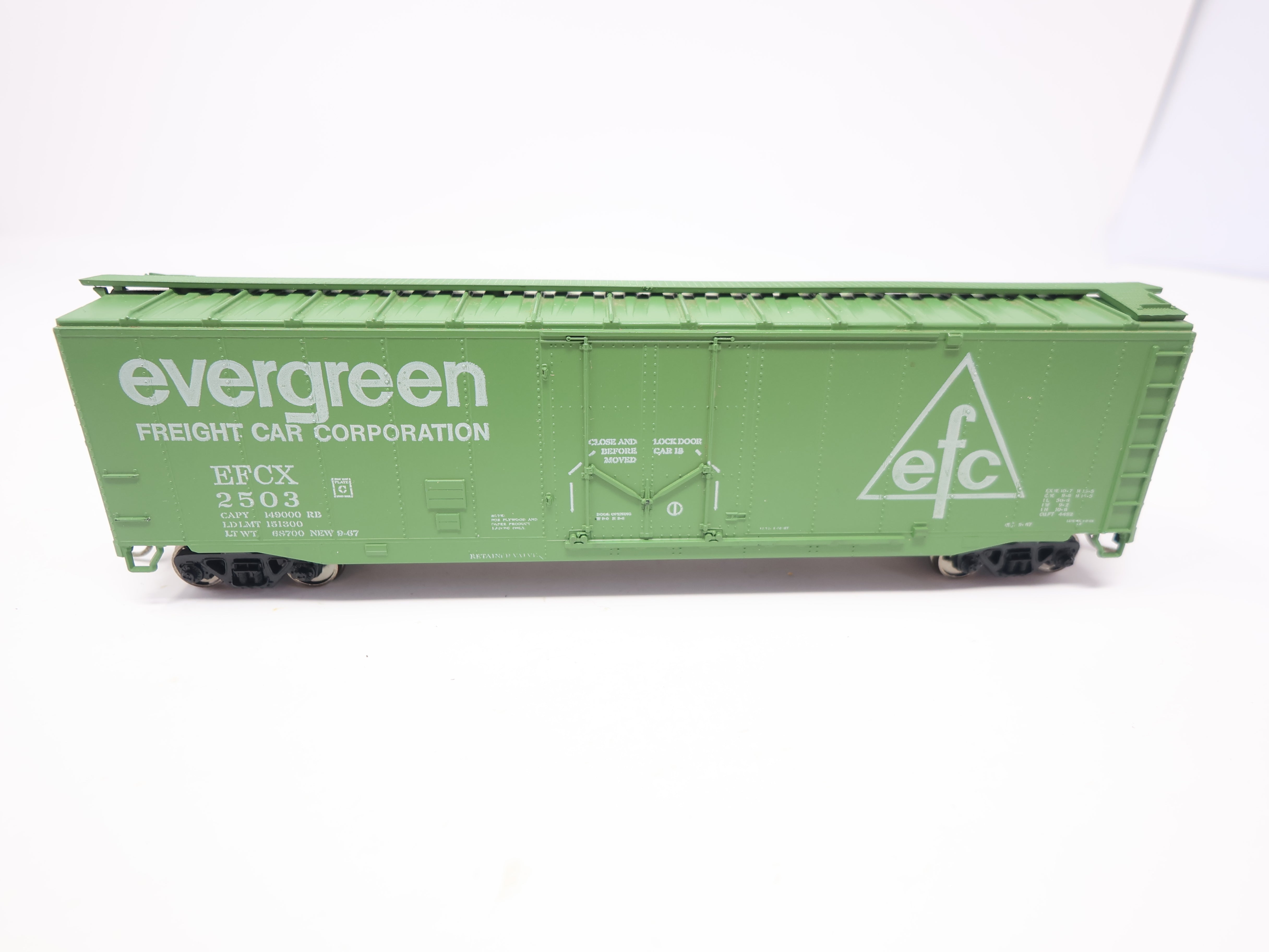 USED Athearn HO Scale, 50' Box Car, Evergreen Freight Car EFCX #2503