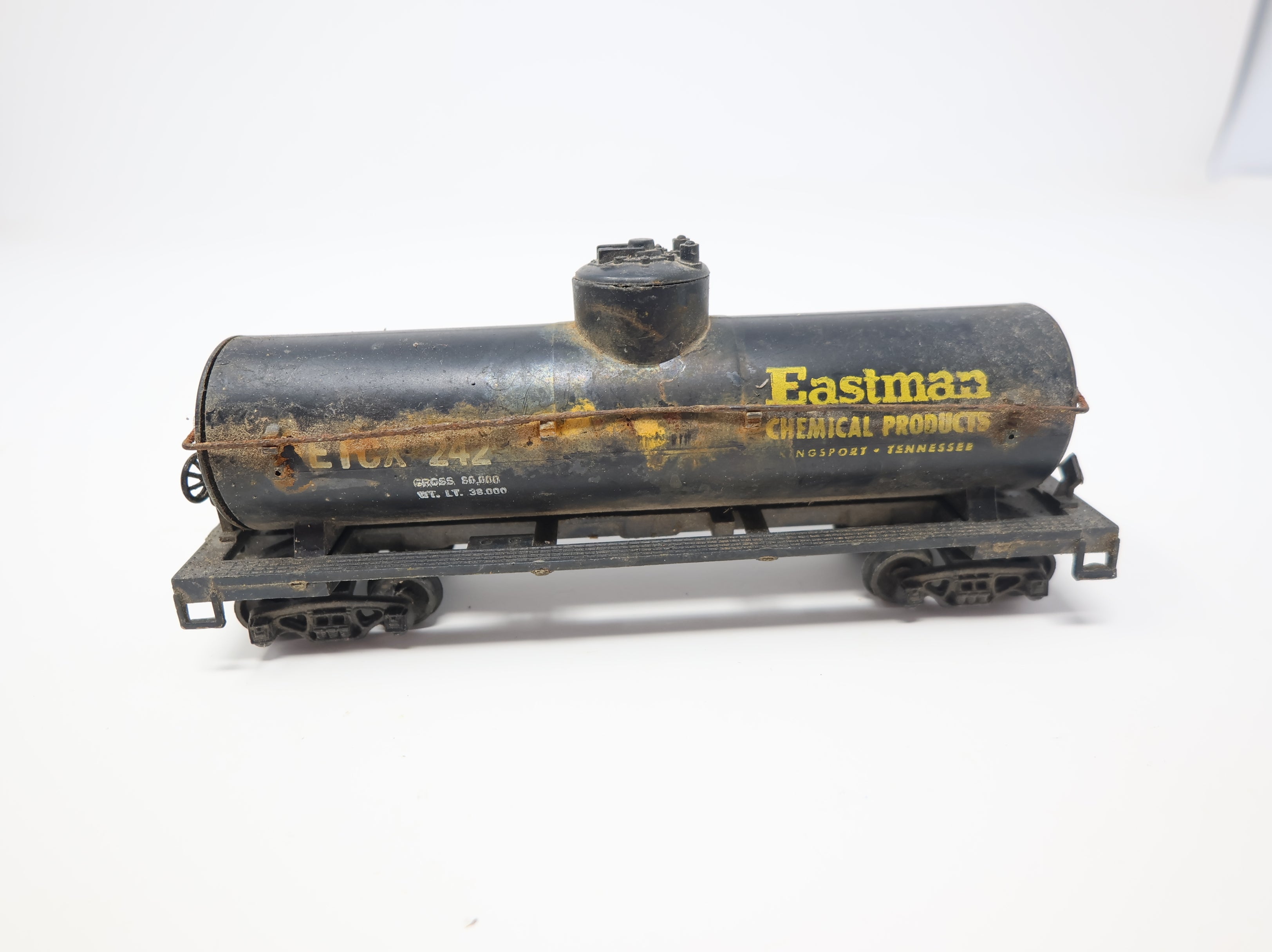 USED Varney HO Scale Single Dome Tank Car Eastman Chemical ETCX #242