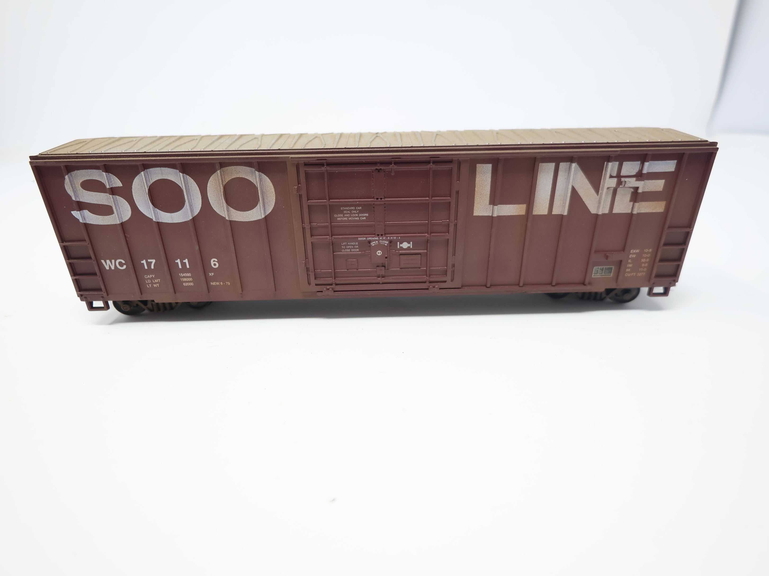 USED HO Scale 50' Box Car SOO Line WC #17116 Weathered