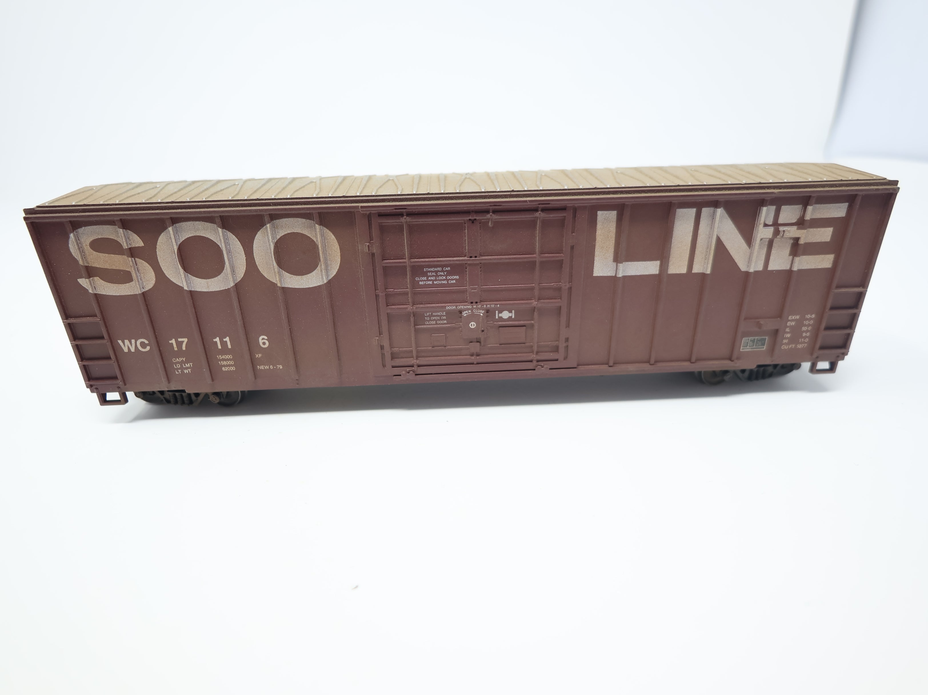 USED HO Scale 50' Box Car SOO Line WC #17116 Weathered