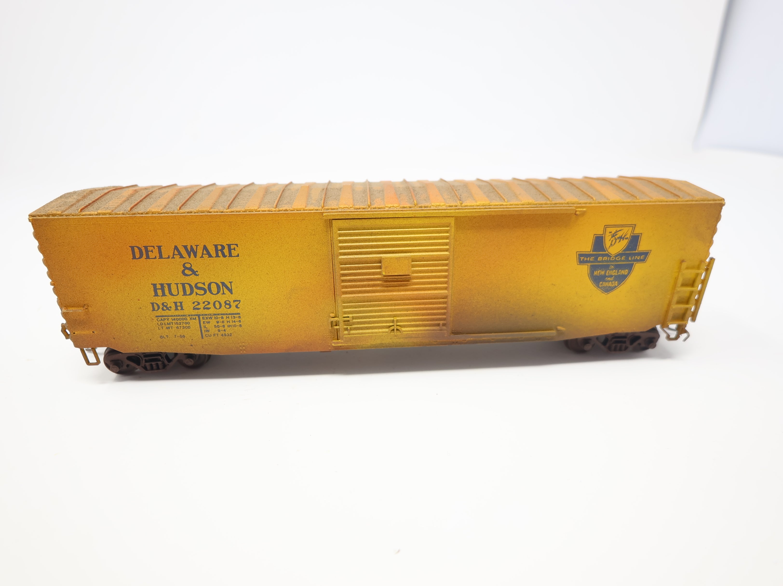 USED HO Scale 50' Box Car Delaware and Hudson D&H #22087 Weathered