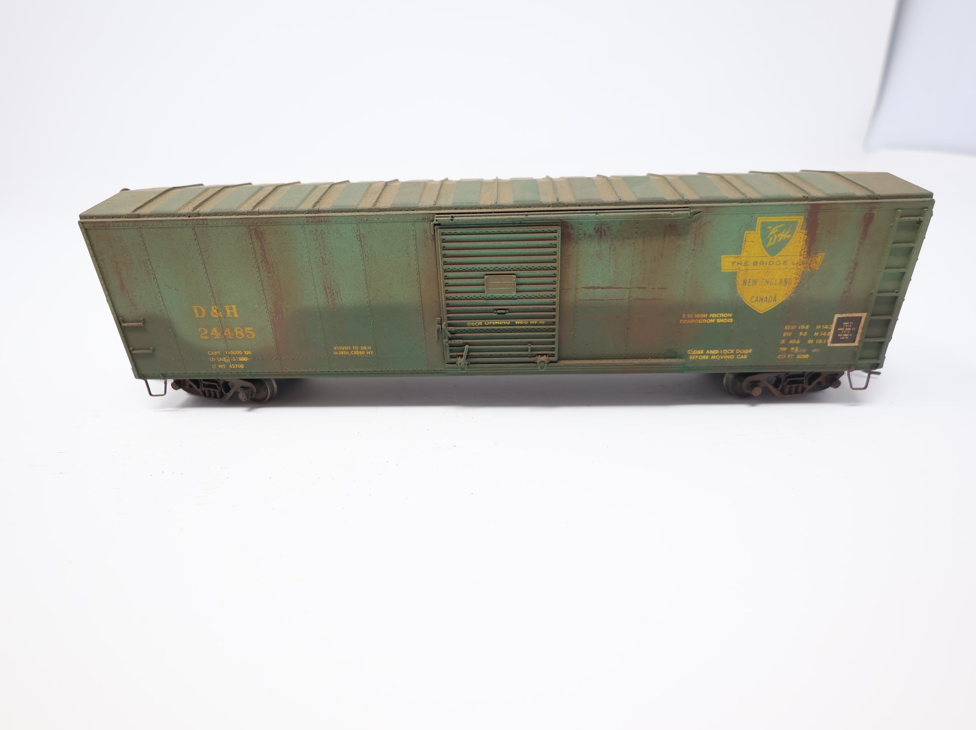 USED Athearn HO Scale 50' Box Car Delaware and Hudson D&H #24485 Weathered