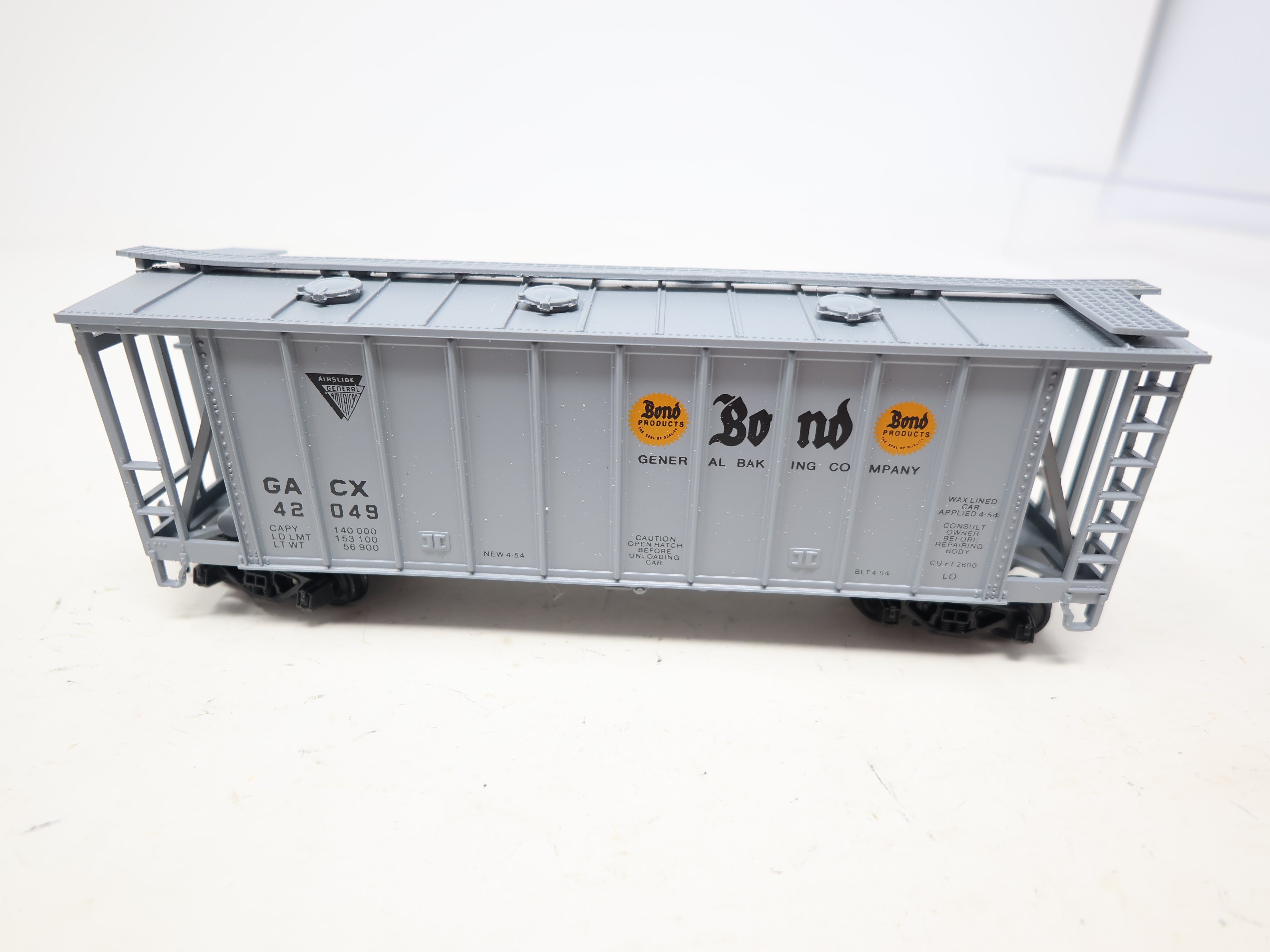 USED Con-Cor #1-009708 HO Scale, 40' Airslide Original Version, Bond Baking GACX #42049