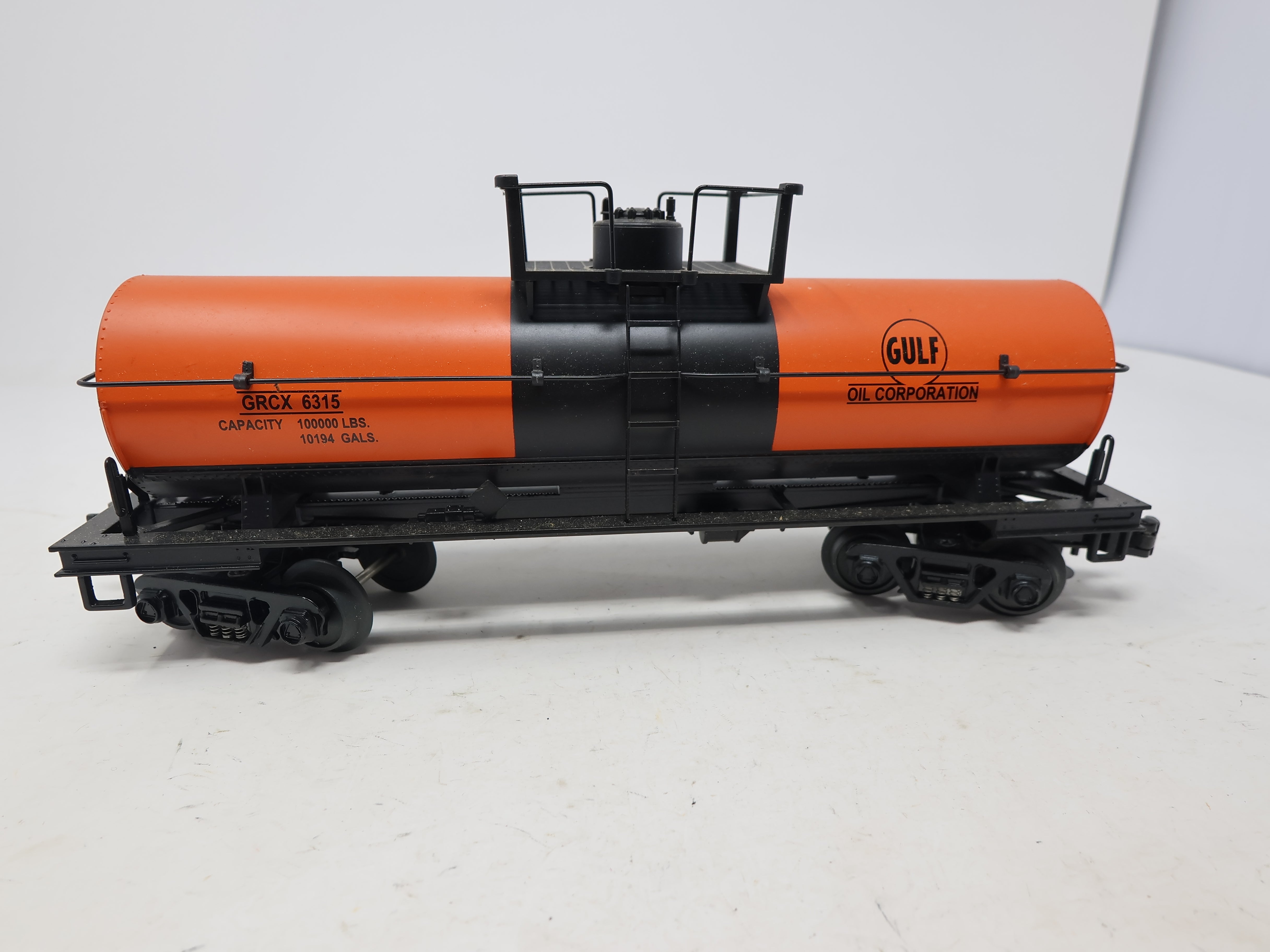 USED MTH O, Single Dome Tank Car, Gulf GRCX #6315