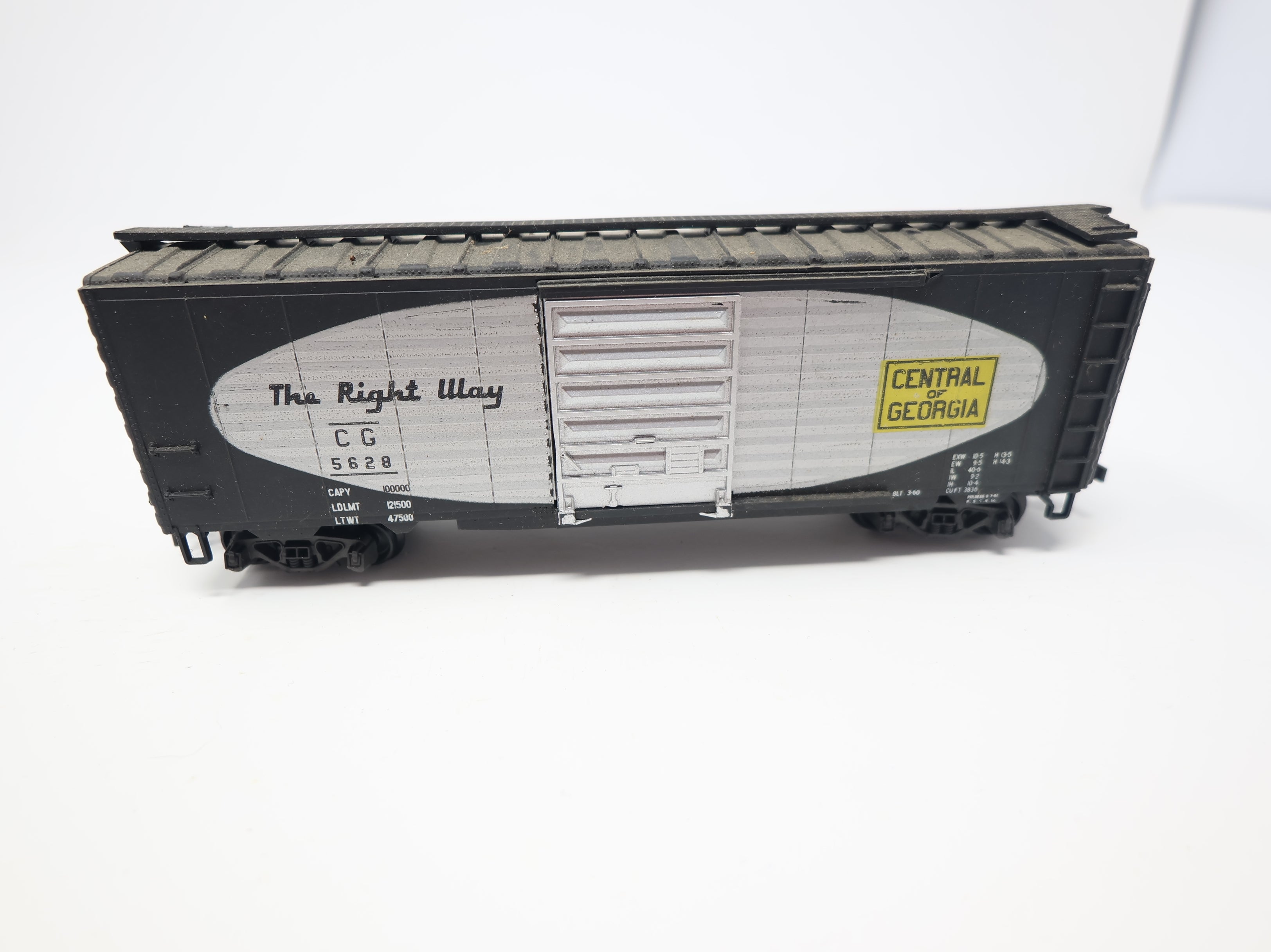 USED AHM HO Scale 40' Box Car Central of Georgia CG #5628