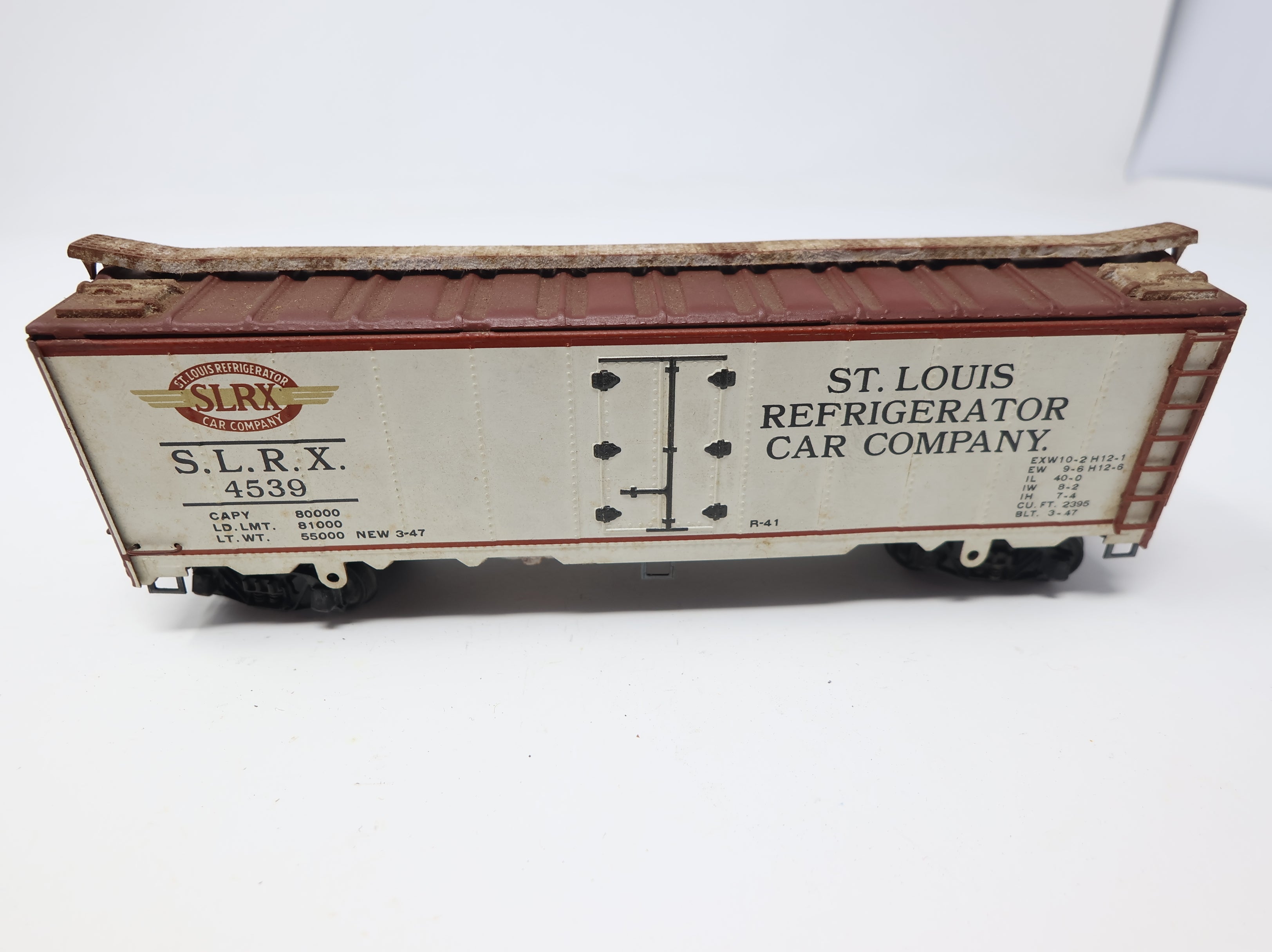 USED Varney HO Scale 40' Reefer Box Car St. Louis Refrigerator Car SLRX #4539