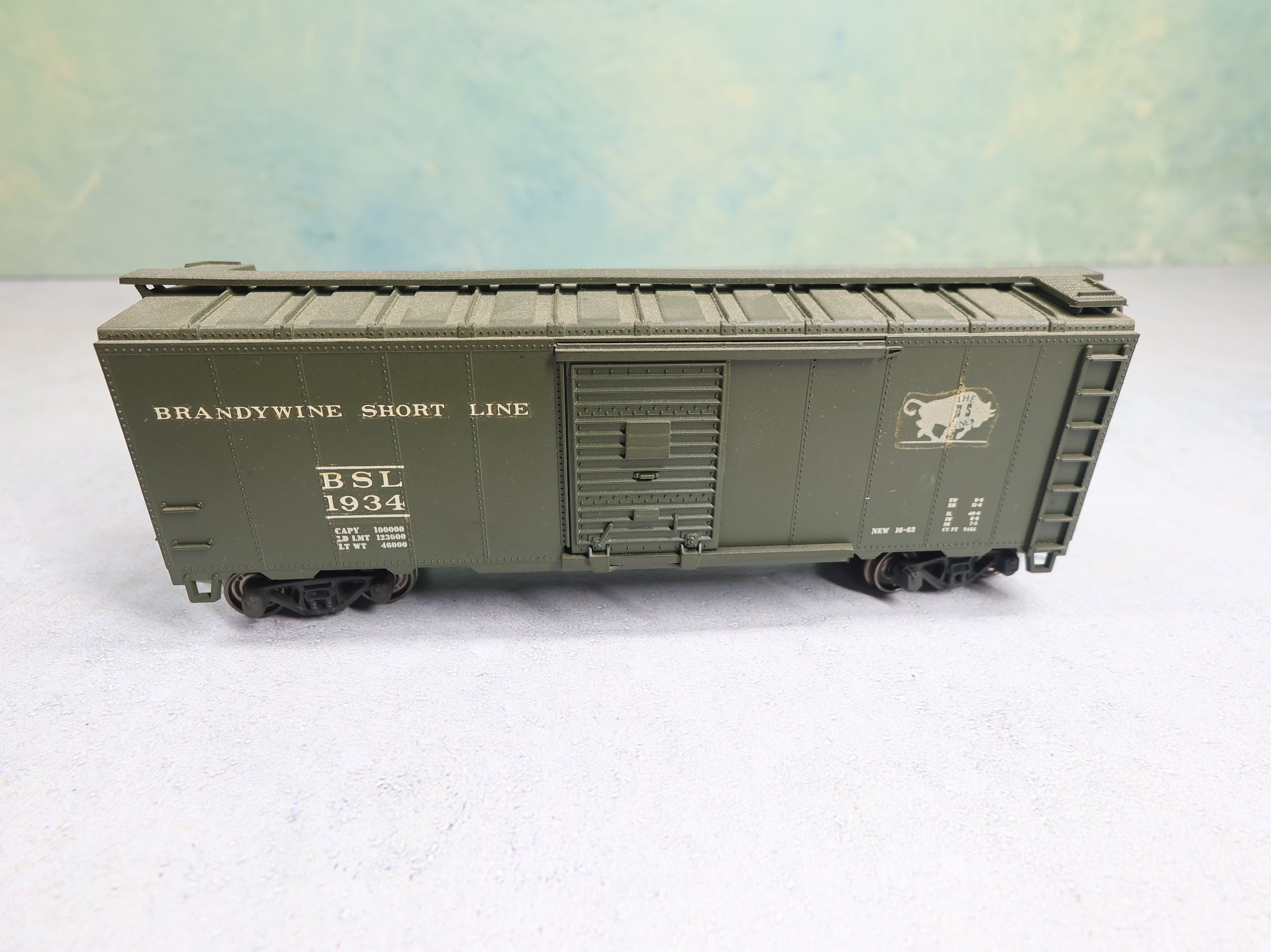 USED Athearn HO Scale 40' Box Car Brandywine Short Line BSL #1934 Decal