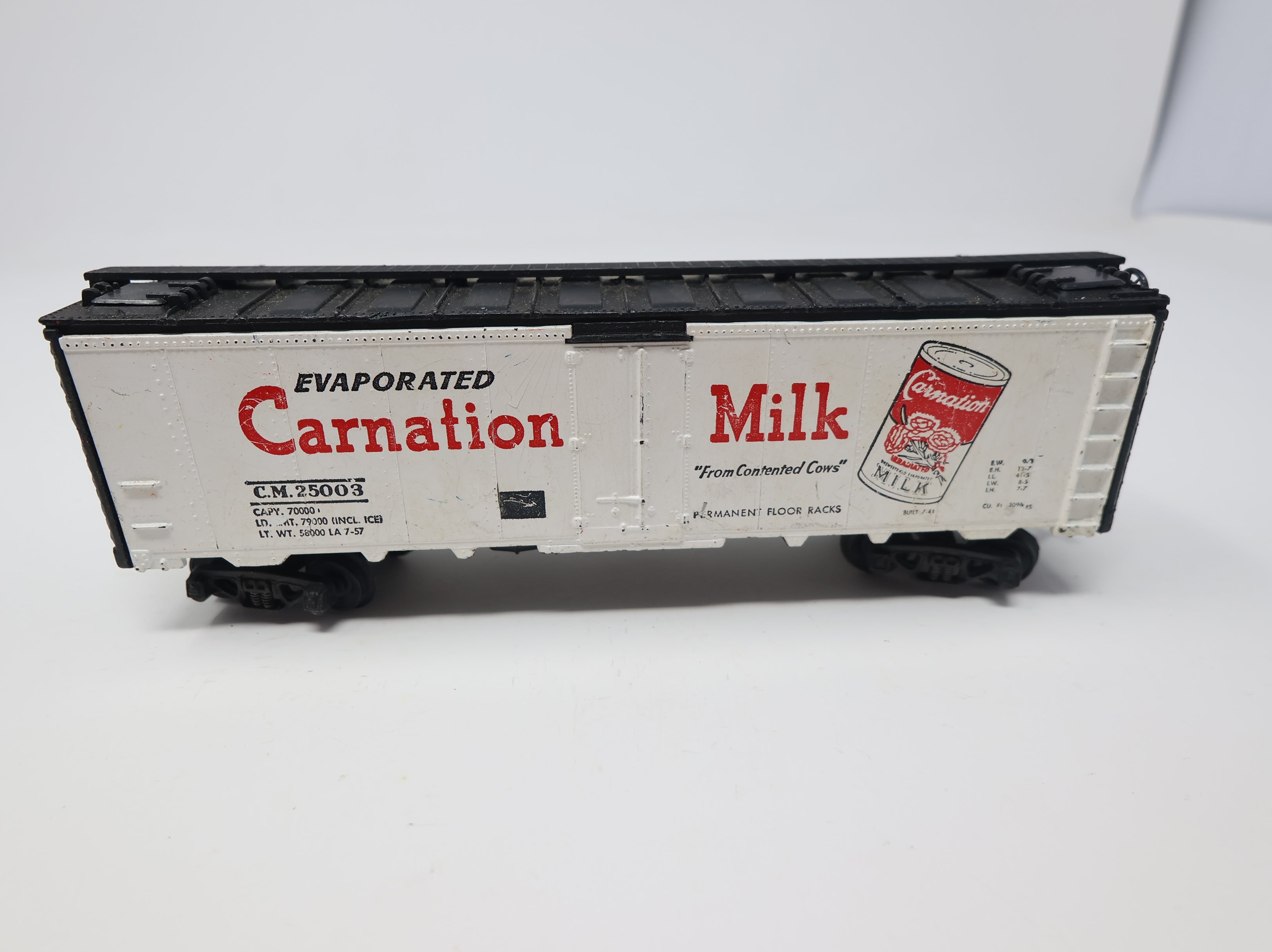 USED Athearn HO Scale 40' Reefer Box Car Carnation Milk CM #25003