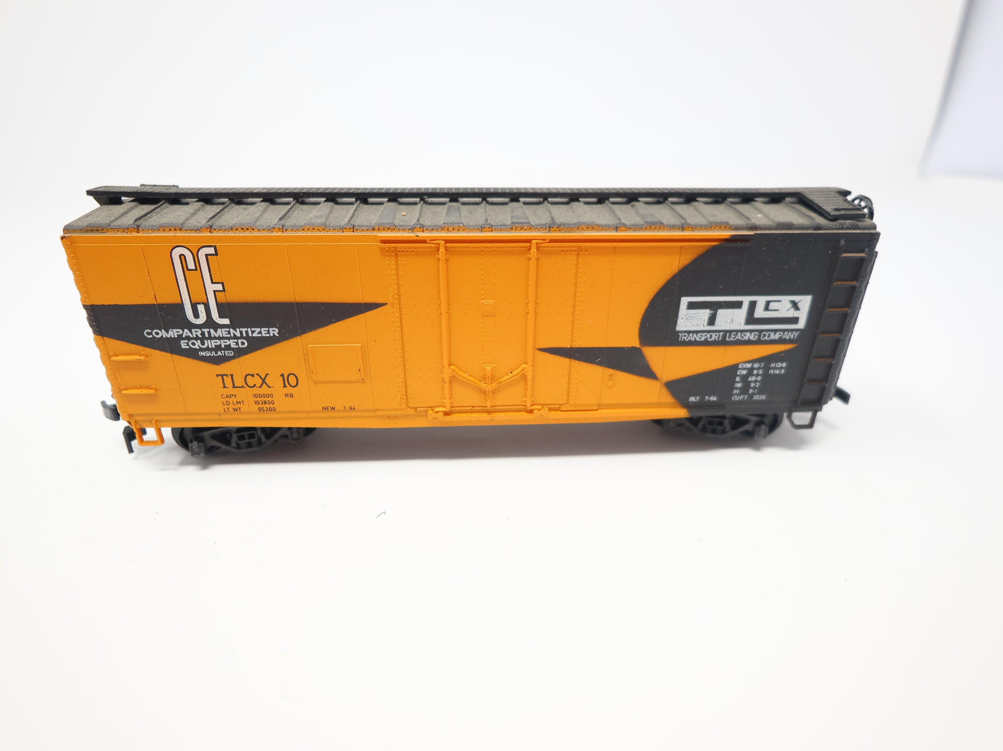 USED AHM HO Scale 40' Steel Box Car Transport Leasing TLCX #10 Insulated