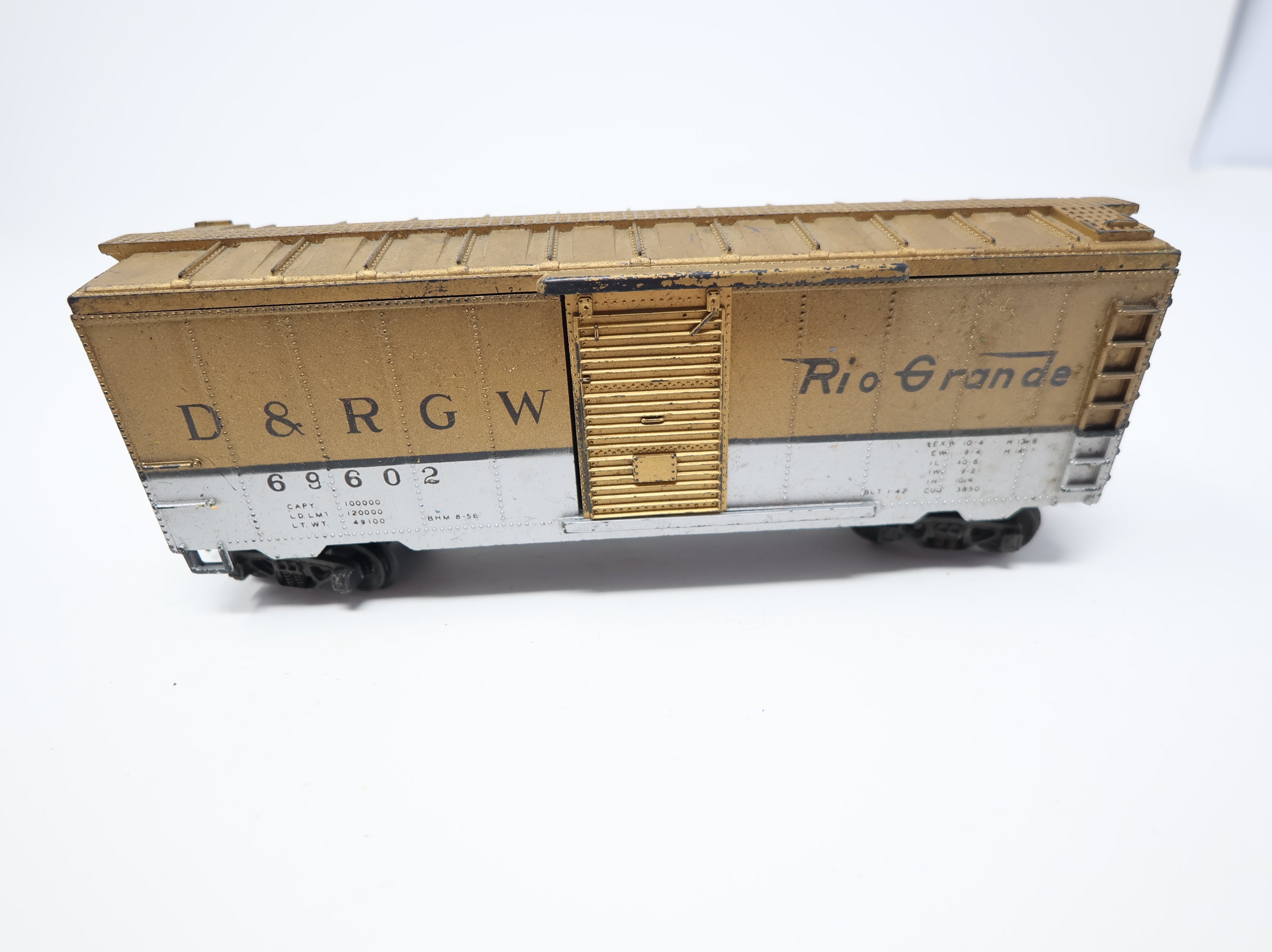 USED Varney HO Scale 40' Box Car Rio Grande D&RGW #69602