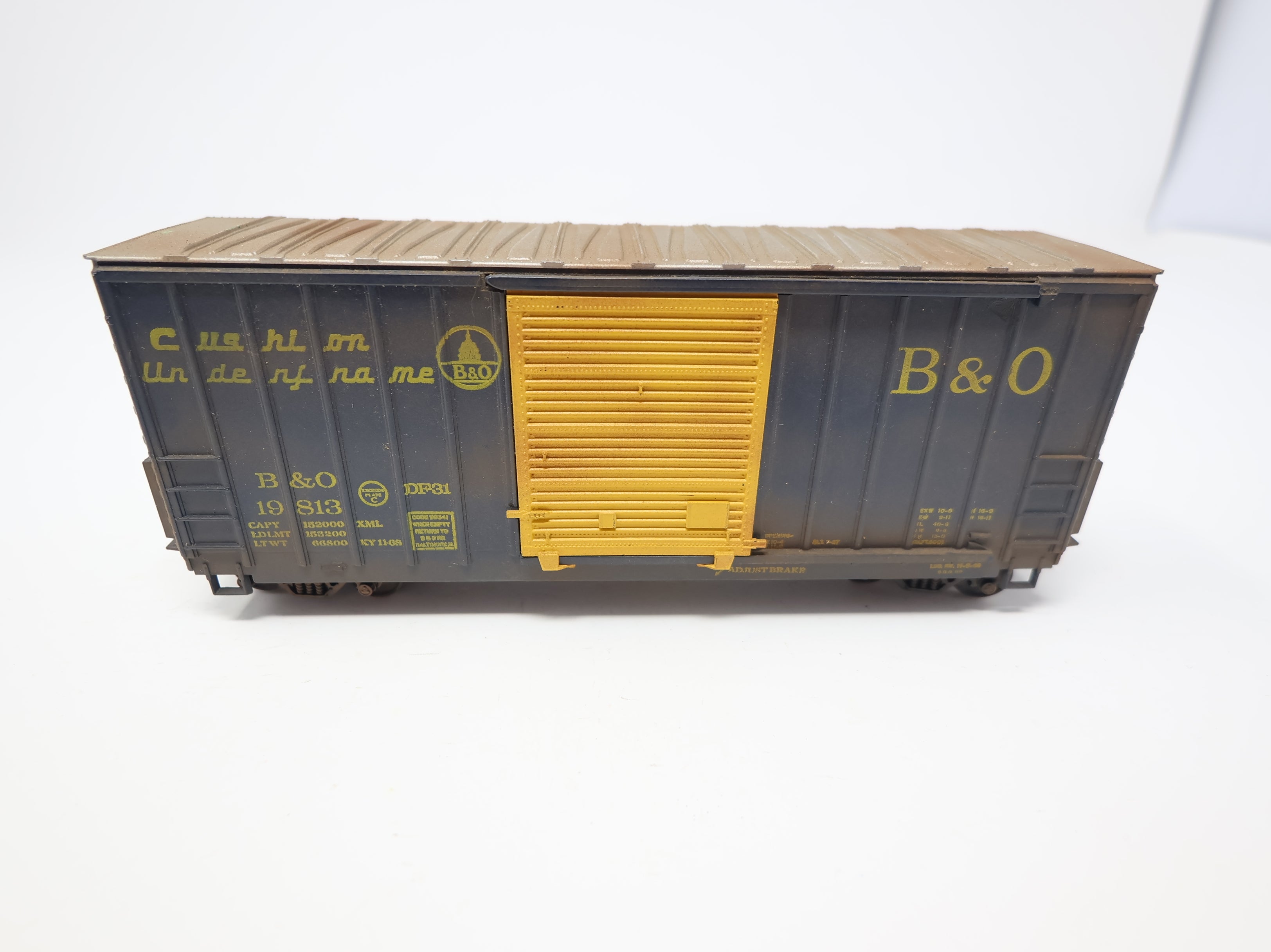 USED Athearn HO Scale 40' Hi Cube Box Car Baltimore and Ohio B&O #19813 Weathered