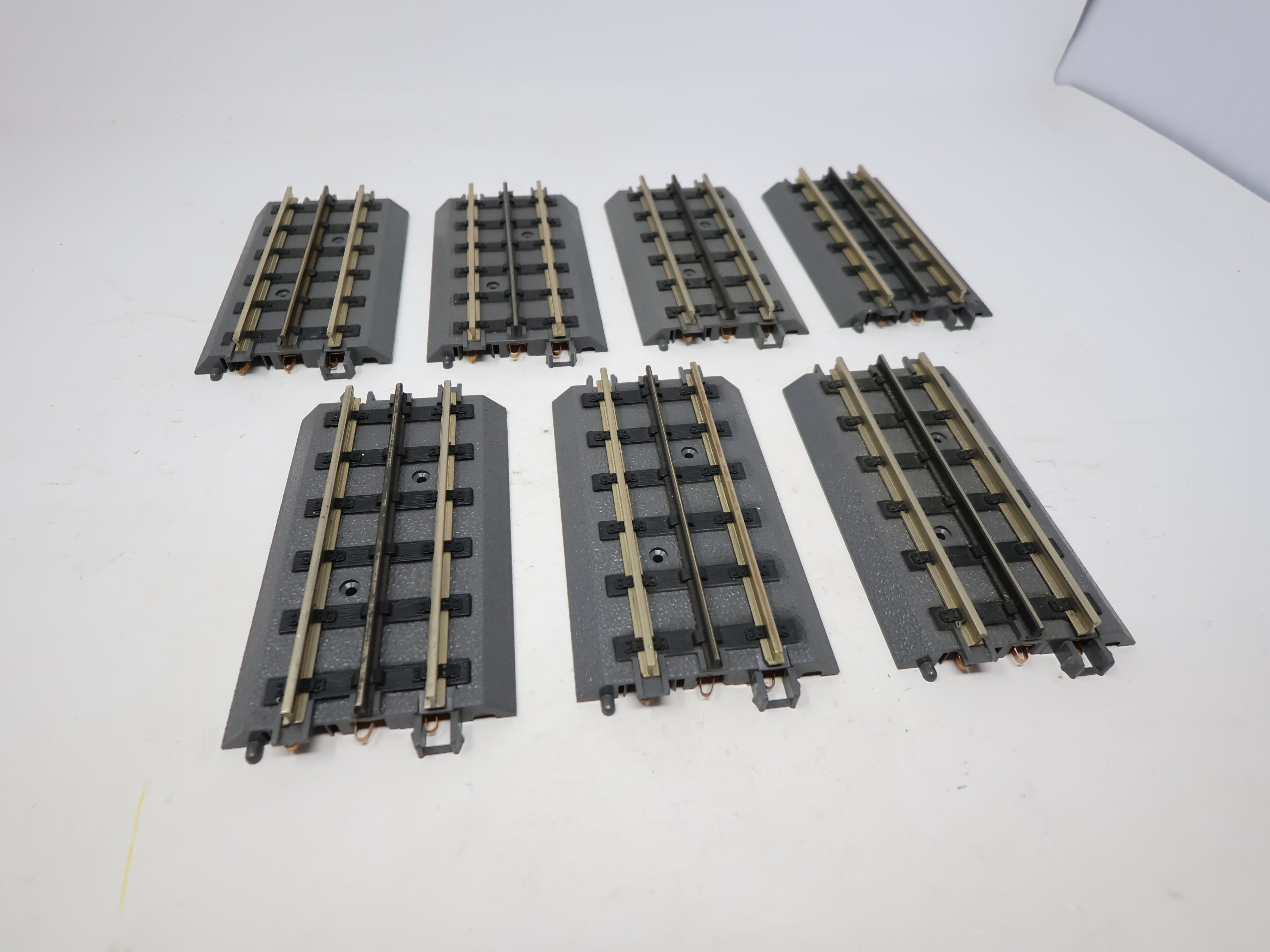 USED MTH Rail King O, Lot of 7 - Straight 5" RealTrax Track