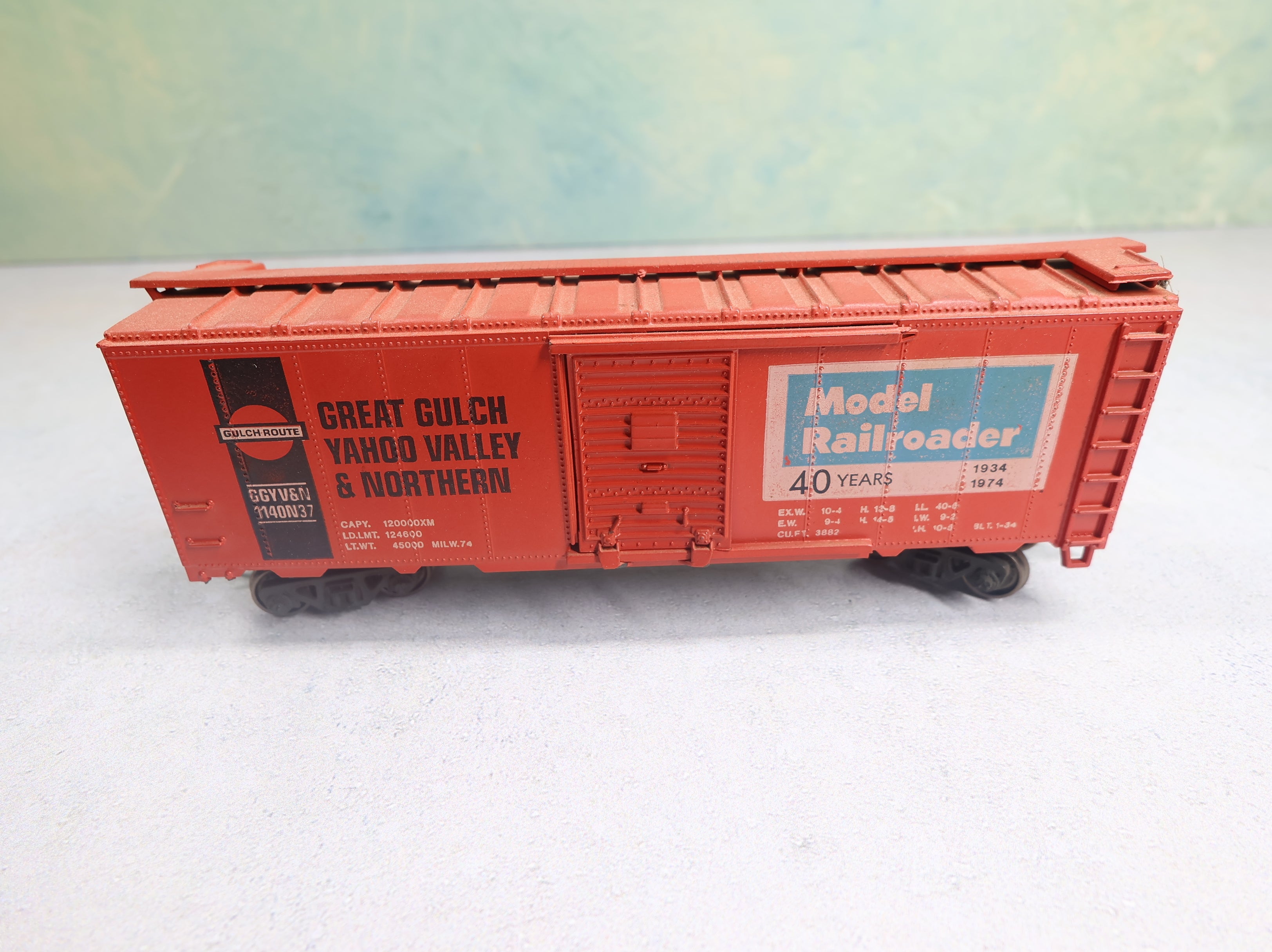 USED Athearn HO Scale 40' Box Car Model Railroader Great Gulch Yahoo Valley & Northern