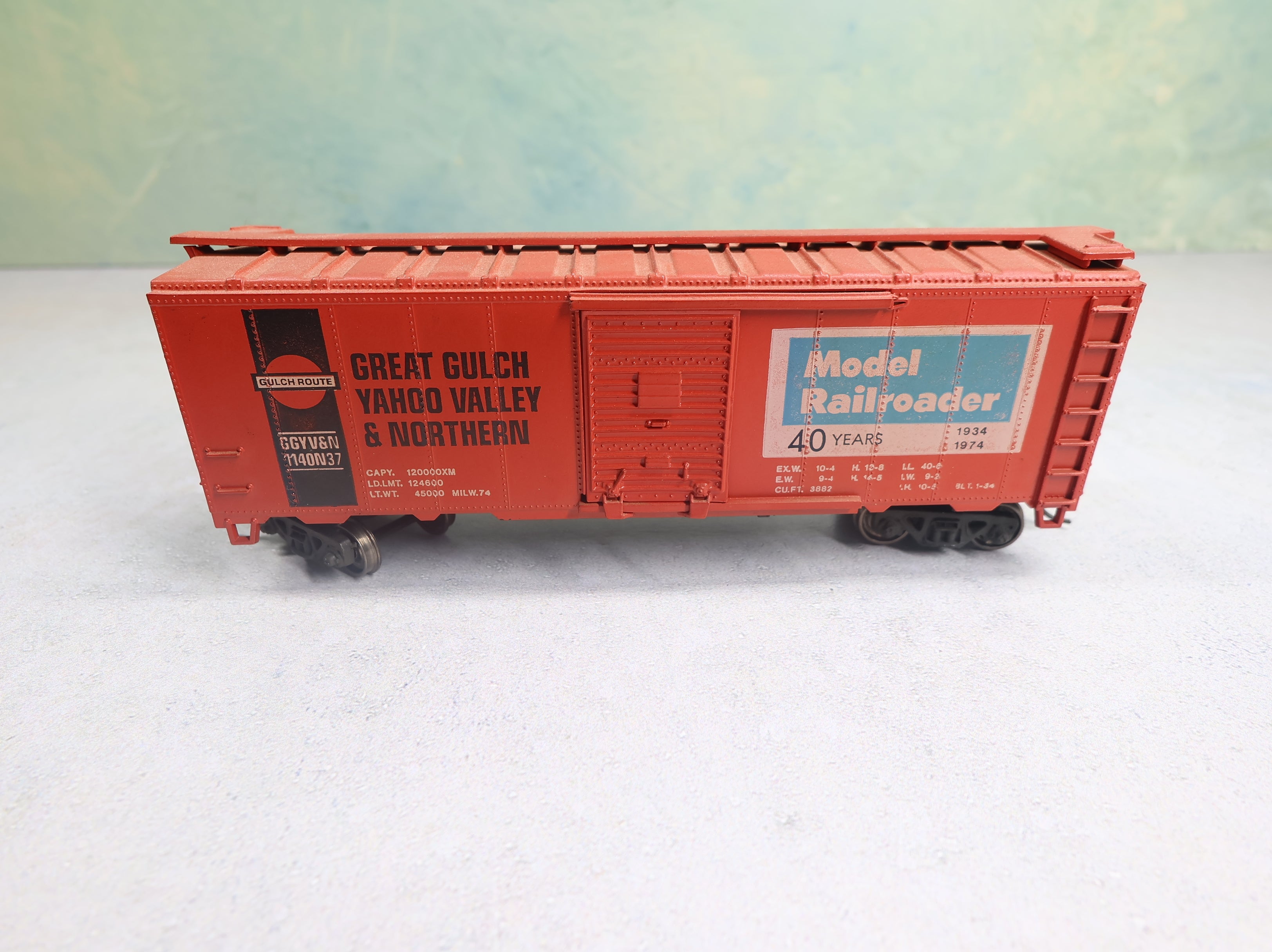 USED Athearn HO Scale 40' Box Car Model Railroader Great Gulch Yahoo Valley & Northern