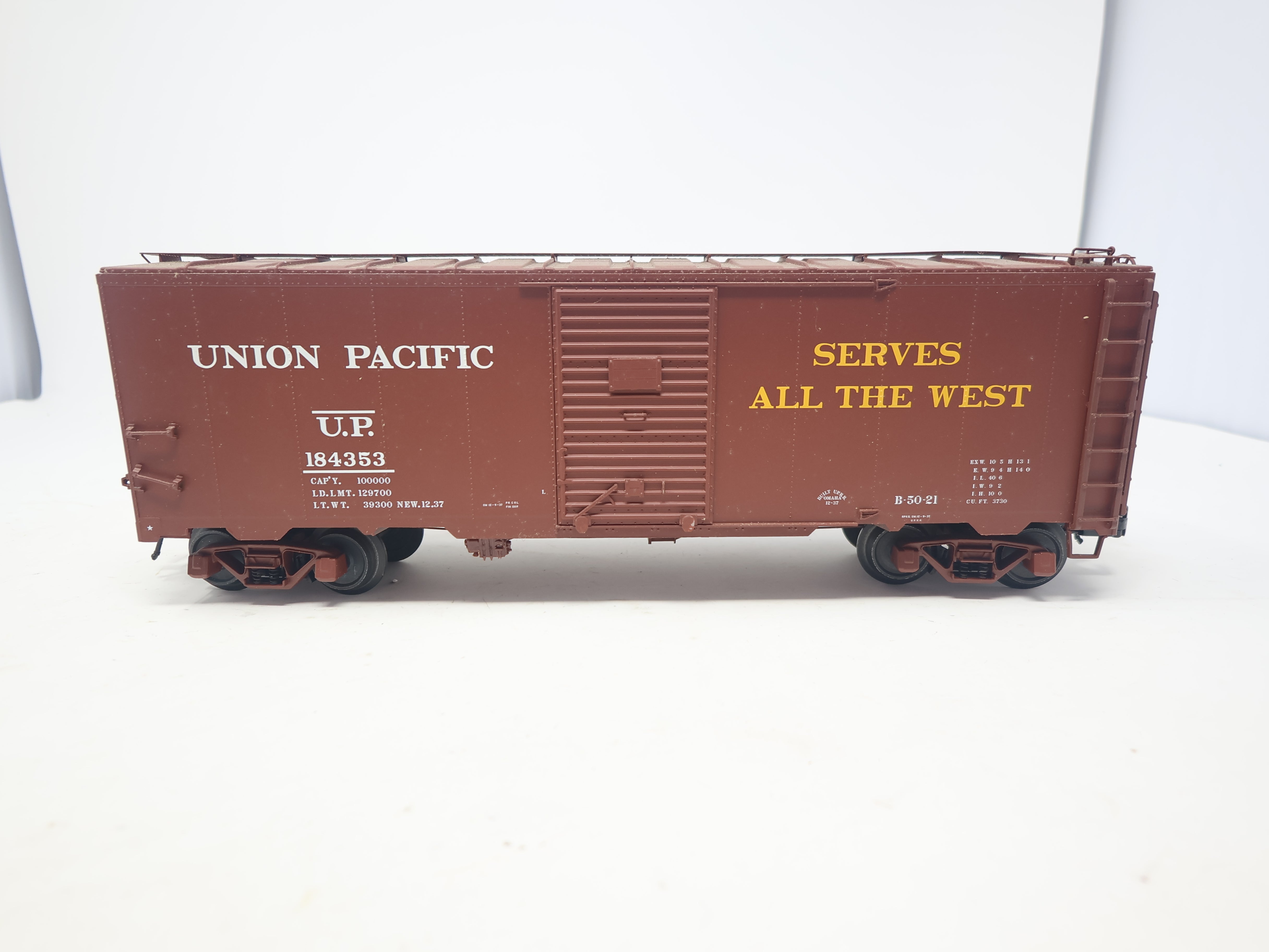 USED Atlas 2432242 O, AAR Single Door Box Car, Union Pacific UP #184353, 3-Rail