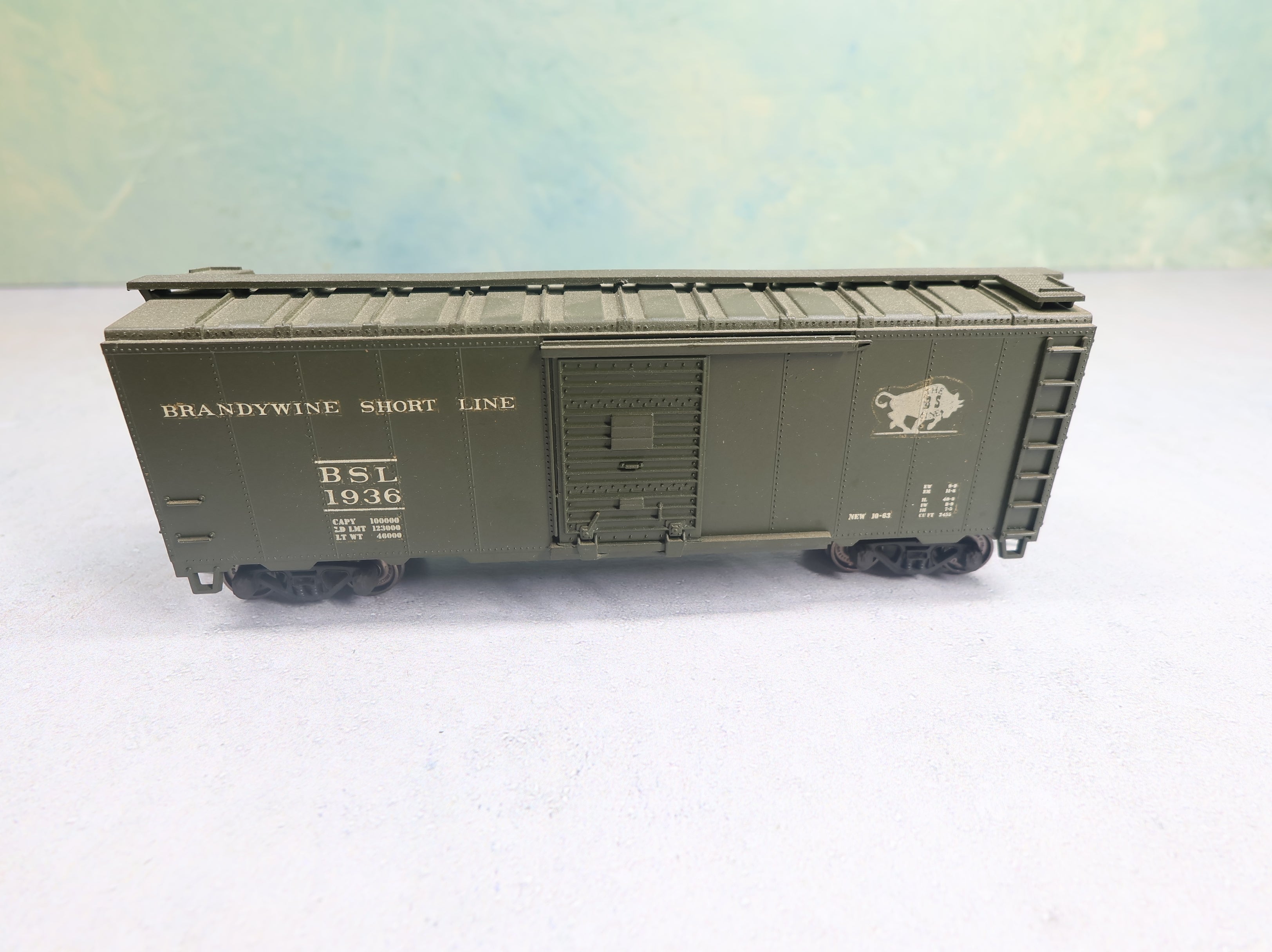 USED Athearn HO Scale 40' Box Car Brandywine Short Line BSL #1936 Decal