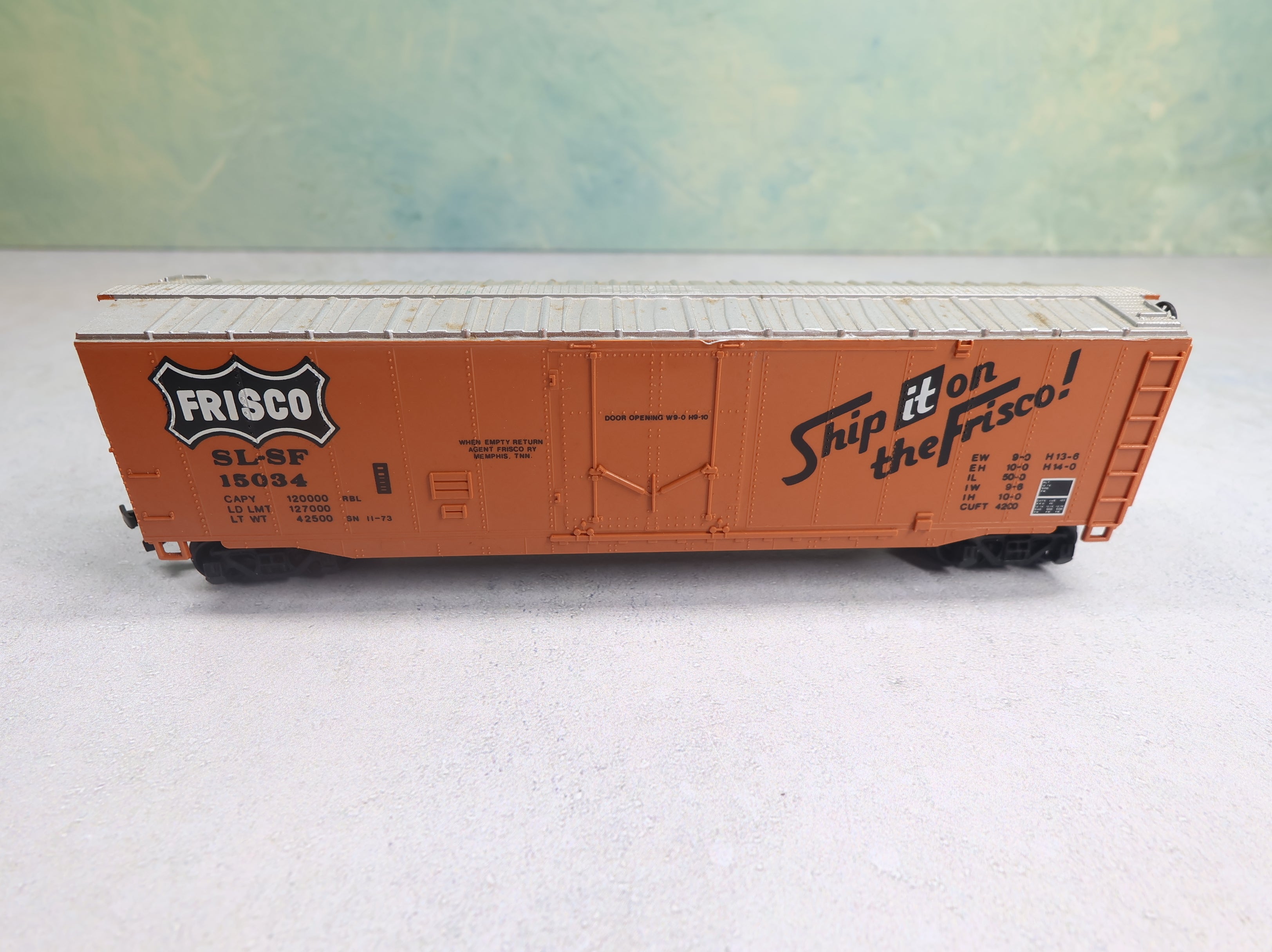 USED Bachmann HO Scale 50' Box Car Frisco SL-SF #15034