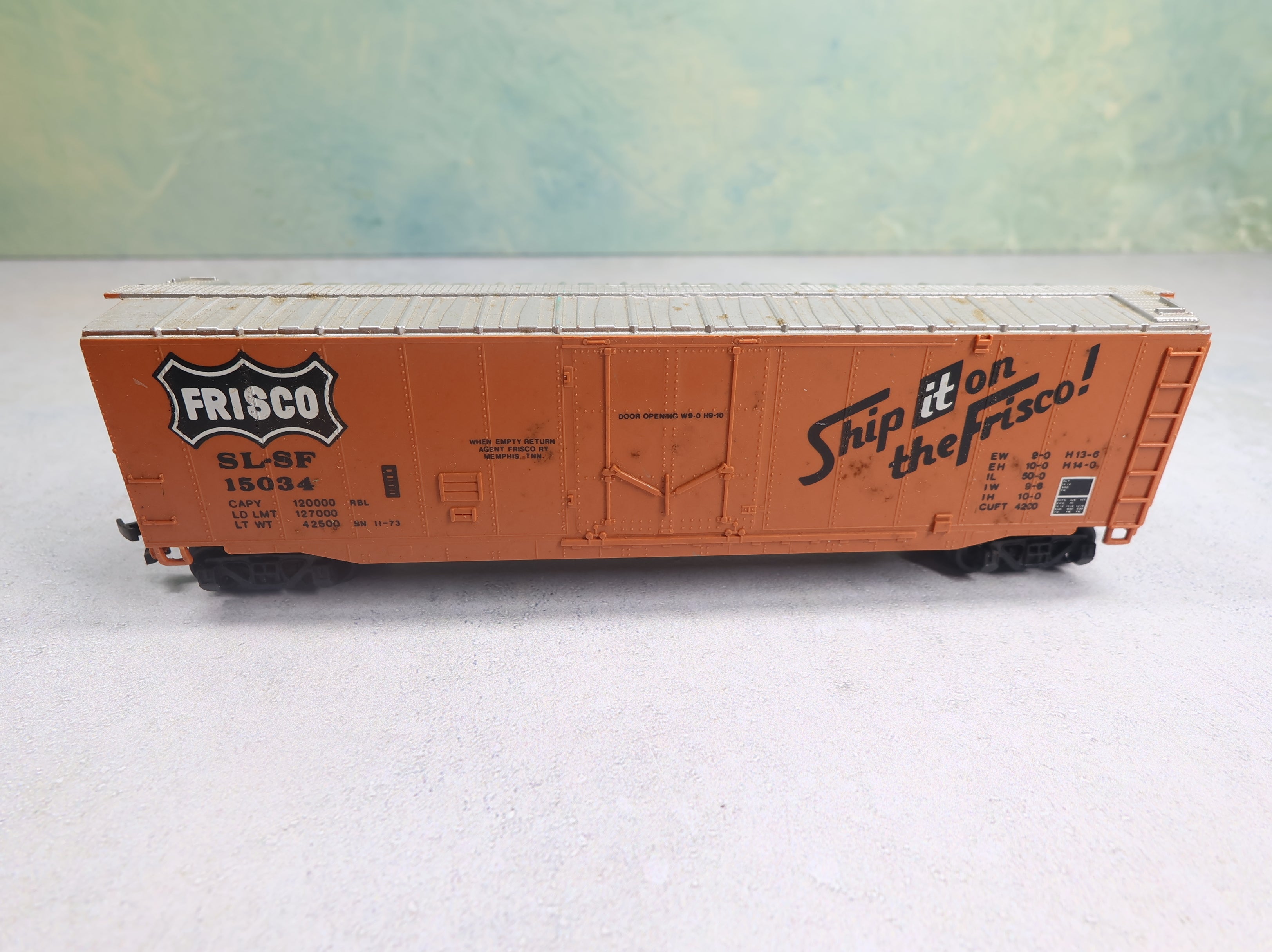 USED Bachmann HO Scale 50' Box Car Frisco SL-SF #15034