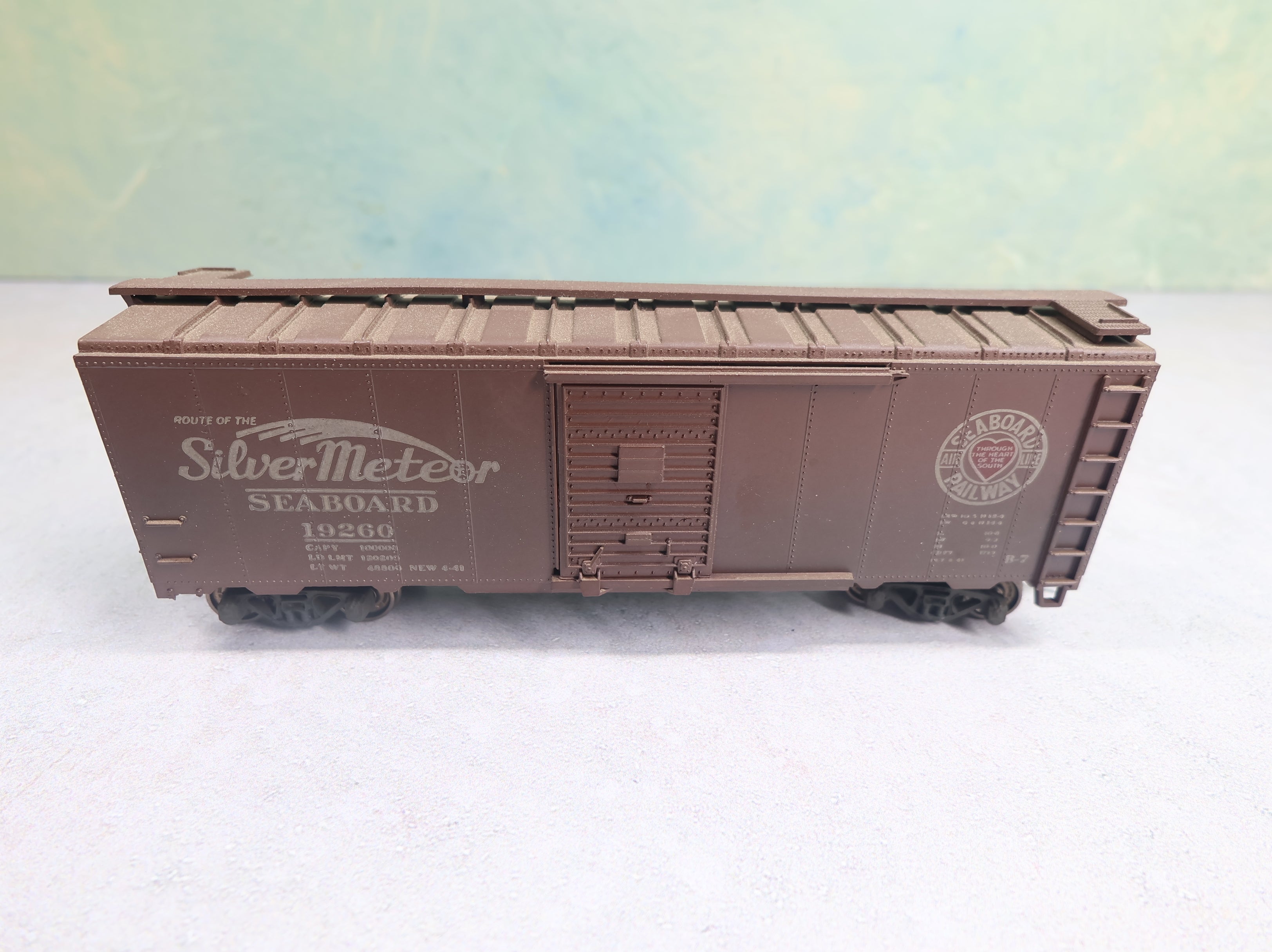 USED Athearn HO Scale 40' Box Car Seaboard Air Line #19260 Weathered