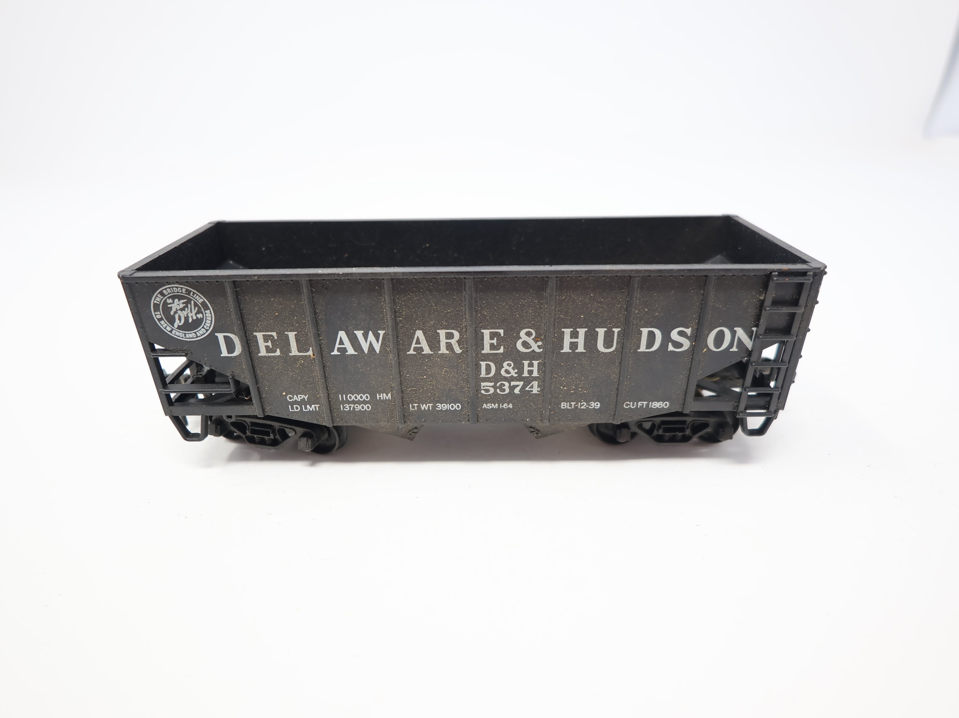 USED HO Scale 2 Bay Hopper Delaware and Hudson DH #5374